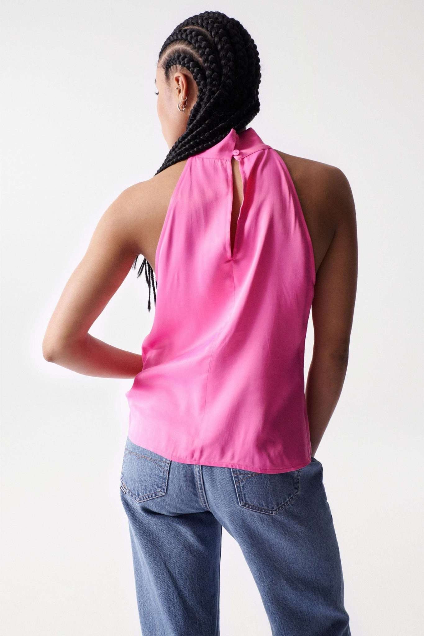 Salsa Tanktop »Salsa Jeans Tops Satin-Neckholder-Top«