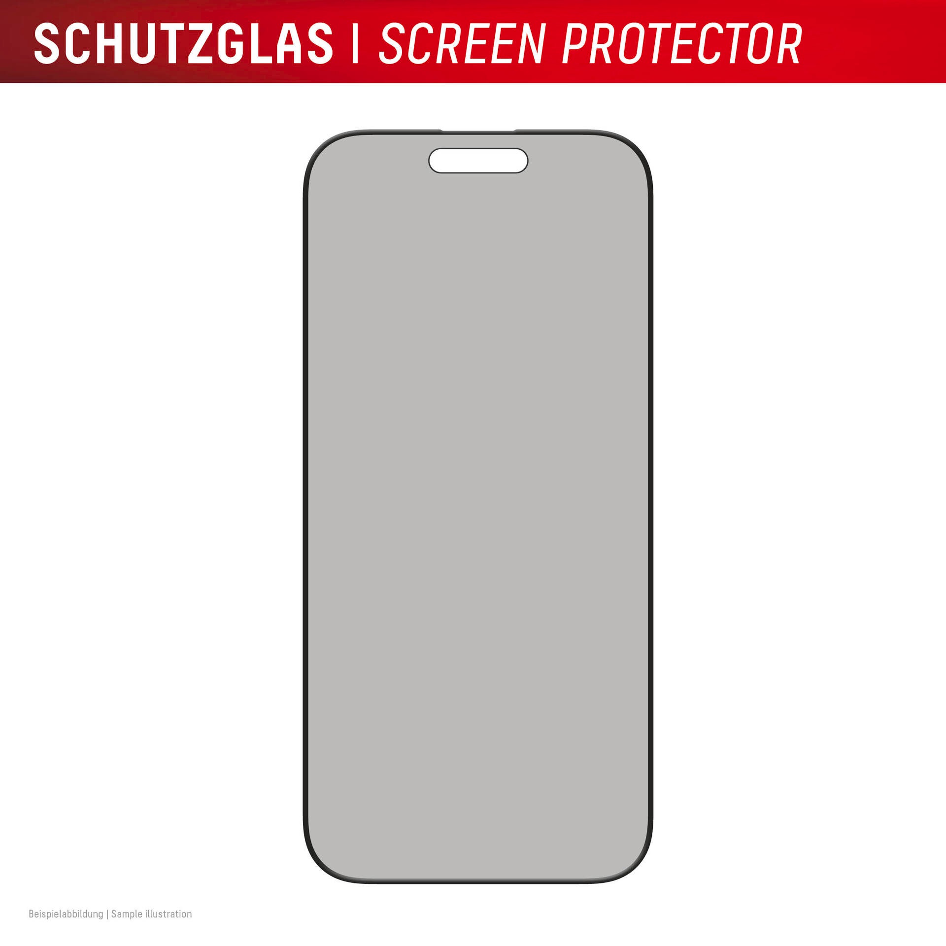 Displex Displayschutzglas »Privacy Glass Full Cover«, für Apple iPhone 16 Pro Max, (1 St.), Displayschutzfolie, Schutzfolie, Bildschirmschutz, kratz- & stossfest