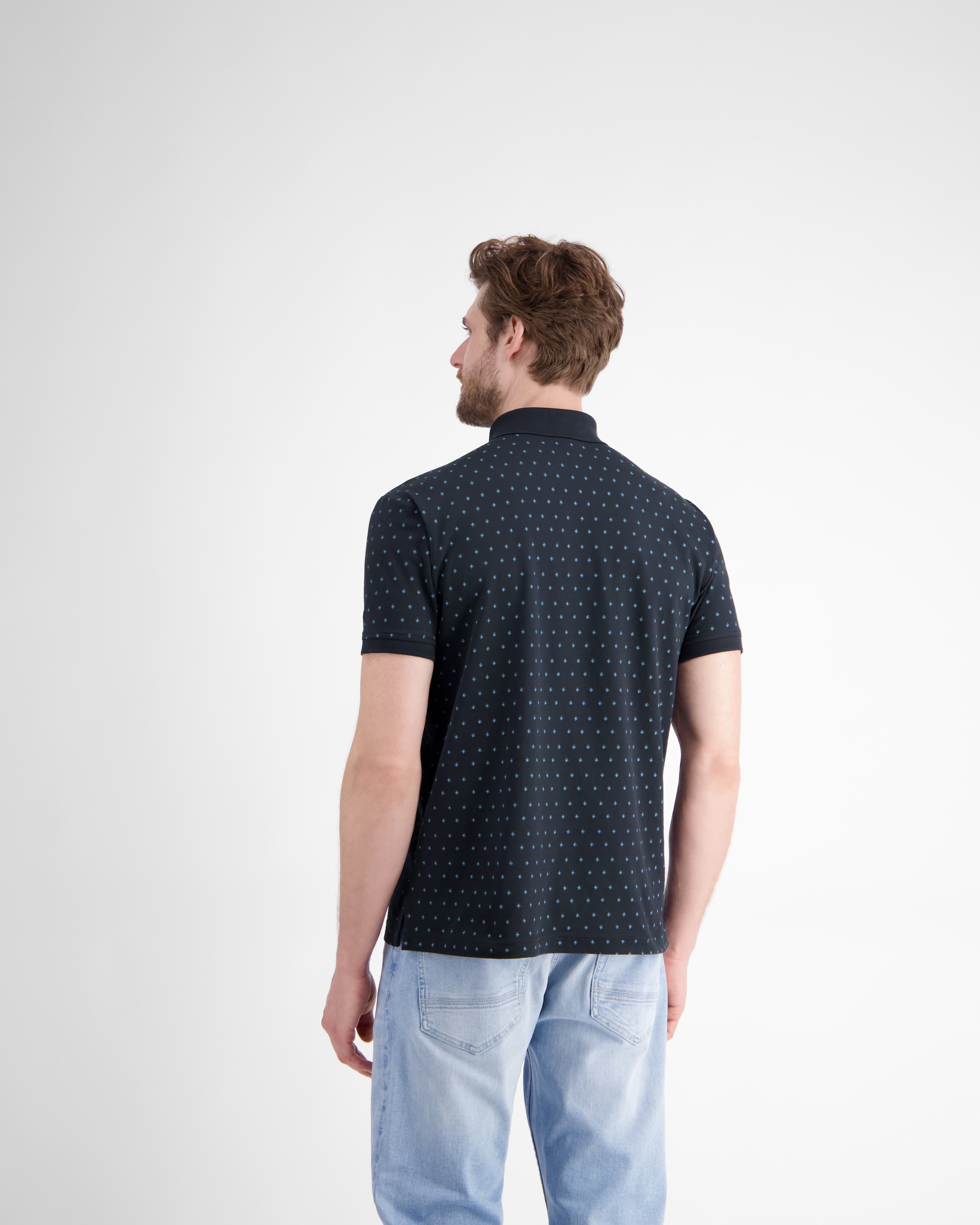 LERROS Poloshirt »LERROS Herren Poloshirt mit Minimalprint«