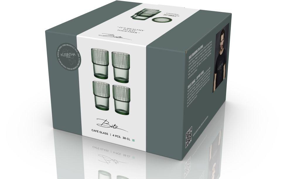 Bitz Latte-Macchiato-Glas »Kusintha 380 ml, 4 Stück«, (Set, 4 tlg.)