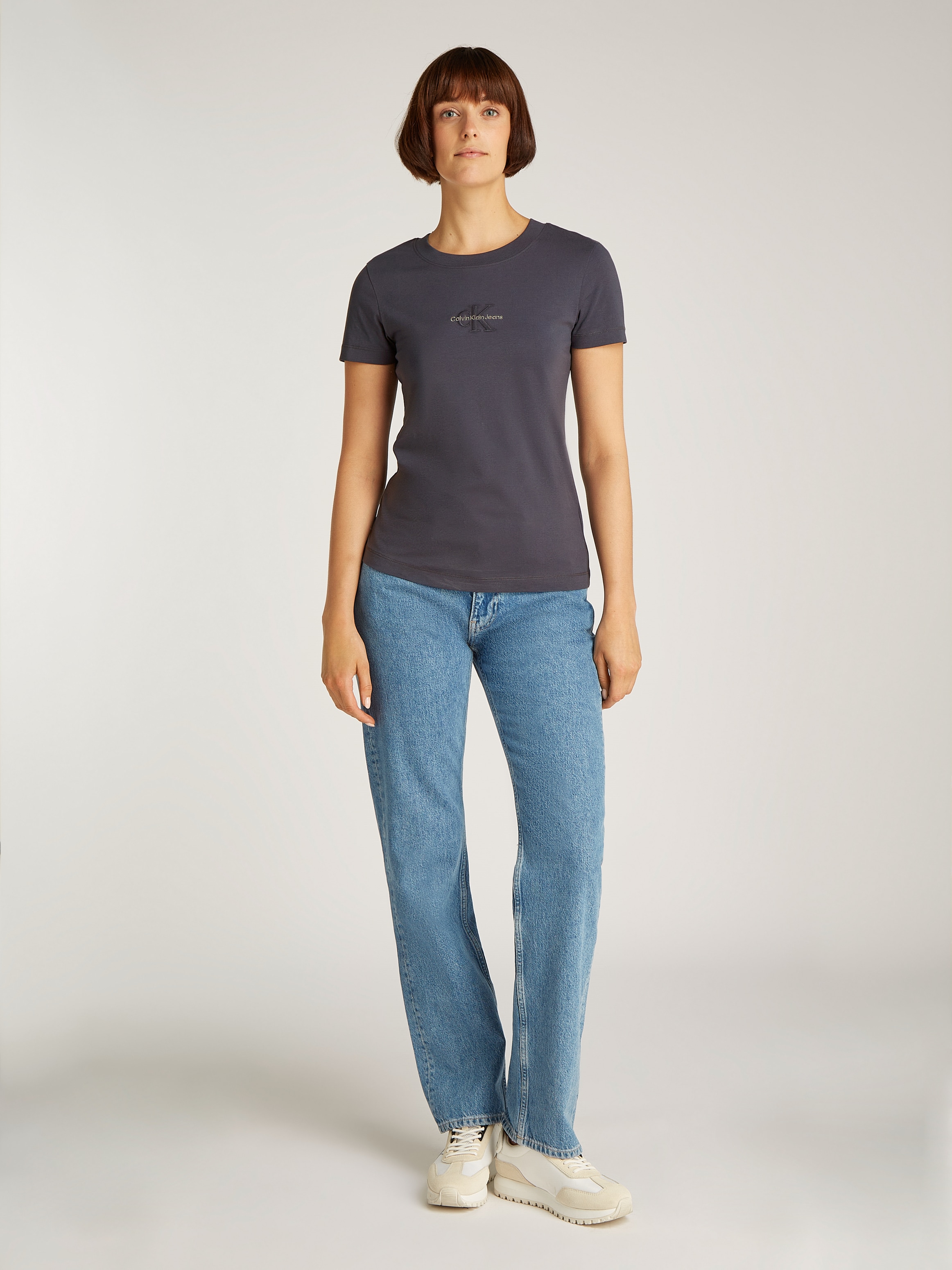 Calvin Klein Jeans T-Shirt »MONOLOGO SLIM TEE«, mit Logoprägung