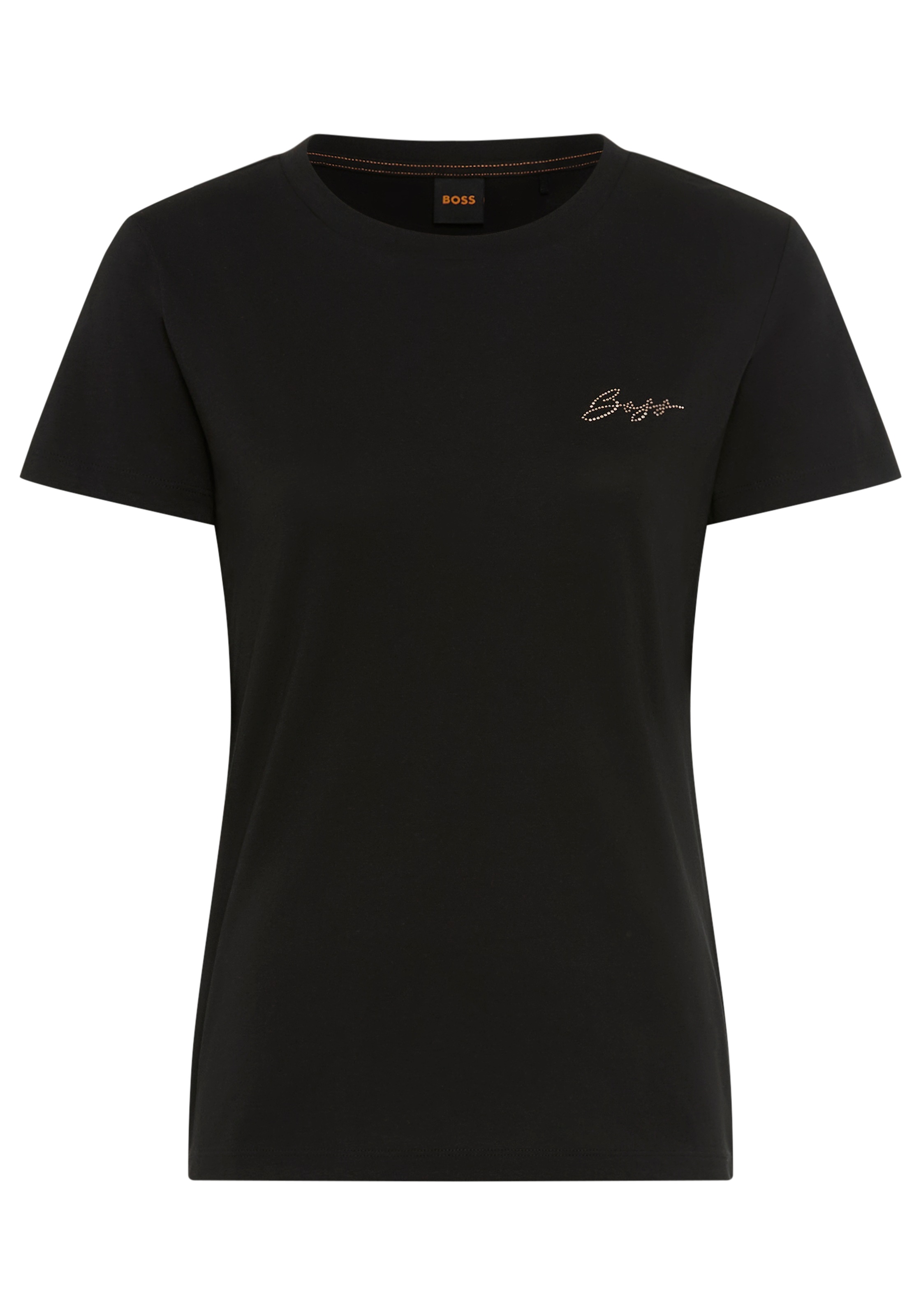 BOSS ORANGE T-Shirt »Esogo Premium Damenmode« mit Rundhals, Strassapplikation