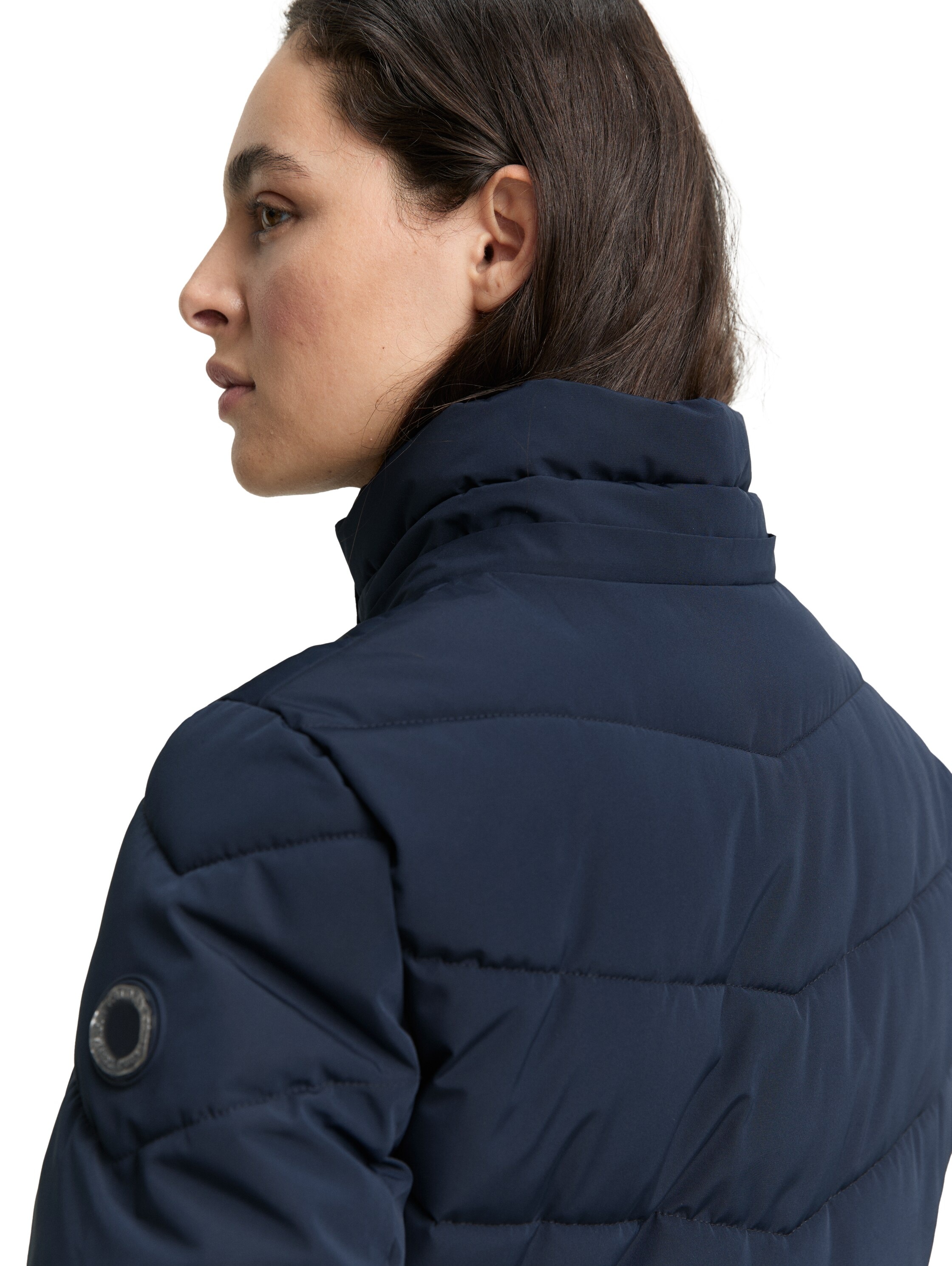 TOM TAILOR Steppjacke, mit Kapuze, mit Logo Stickerei