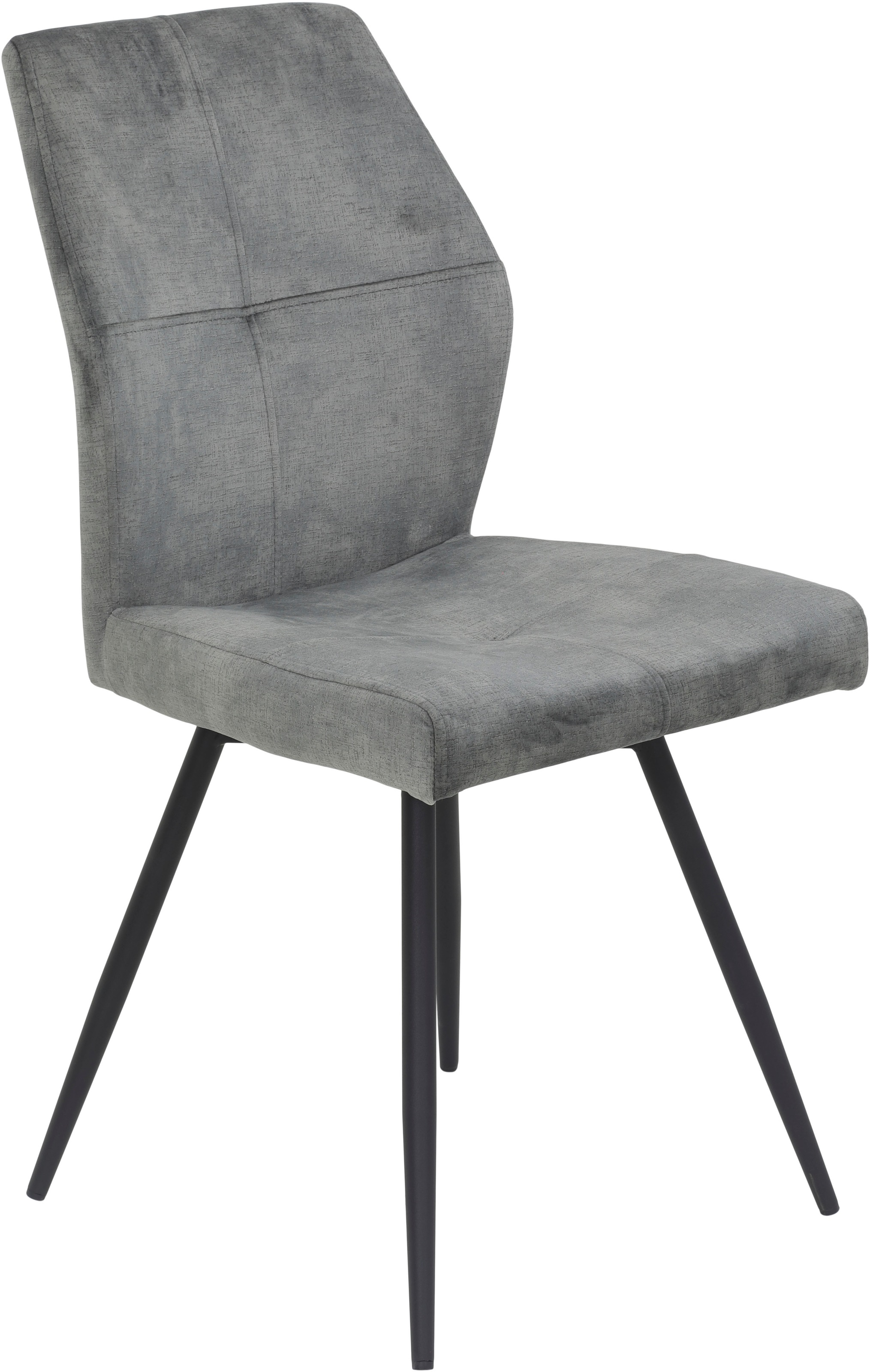HELA 4-Fussstuhl »ALLY«, (Set), 2 St., Microfaser VINTAGE-Polyester, 4-Fuss, 360° drehbar, gepolstert, Vintage Velvet mit Steppnähten