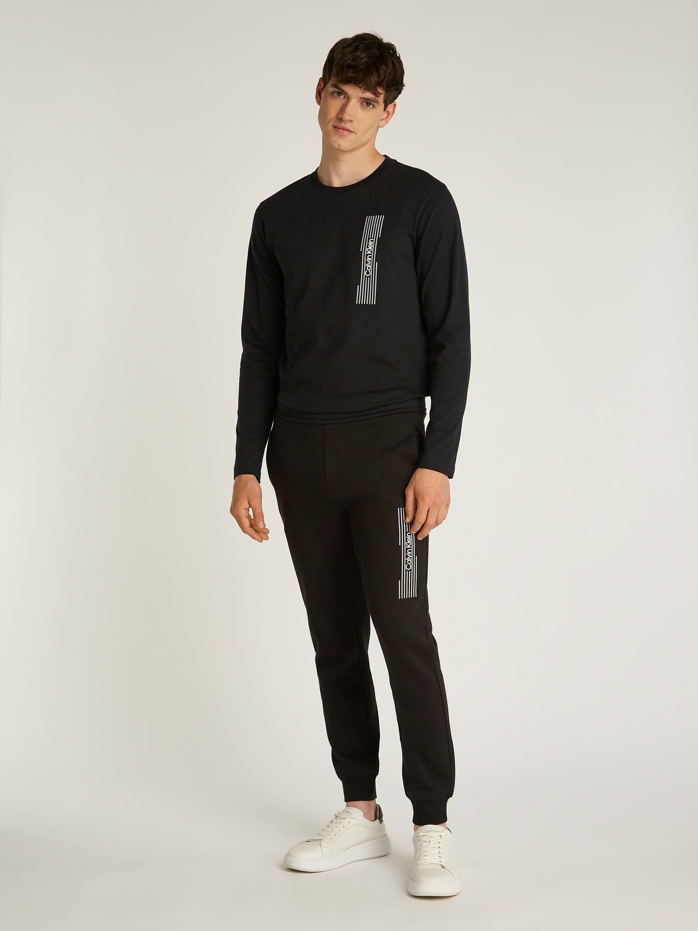 Calvin Klein Langarmshirt »HORIZONTAL LOGO LS T-SHIRT«, mit Logoprägung