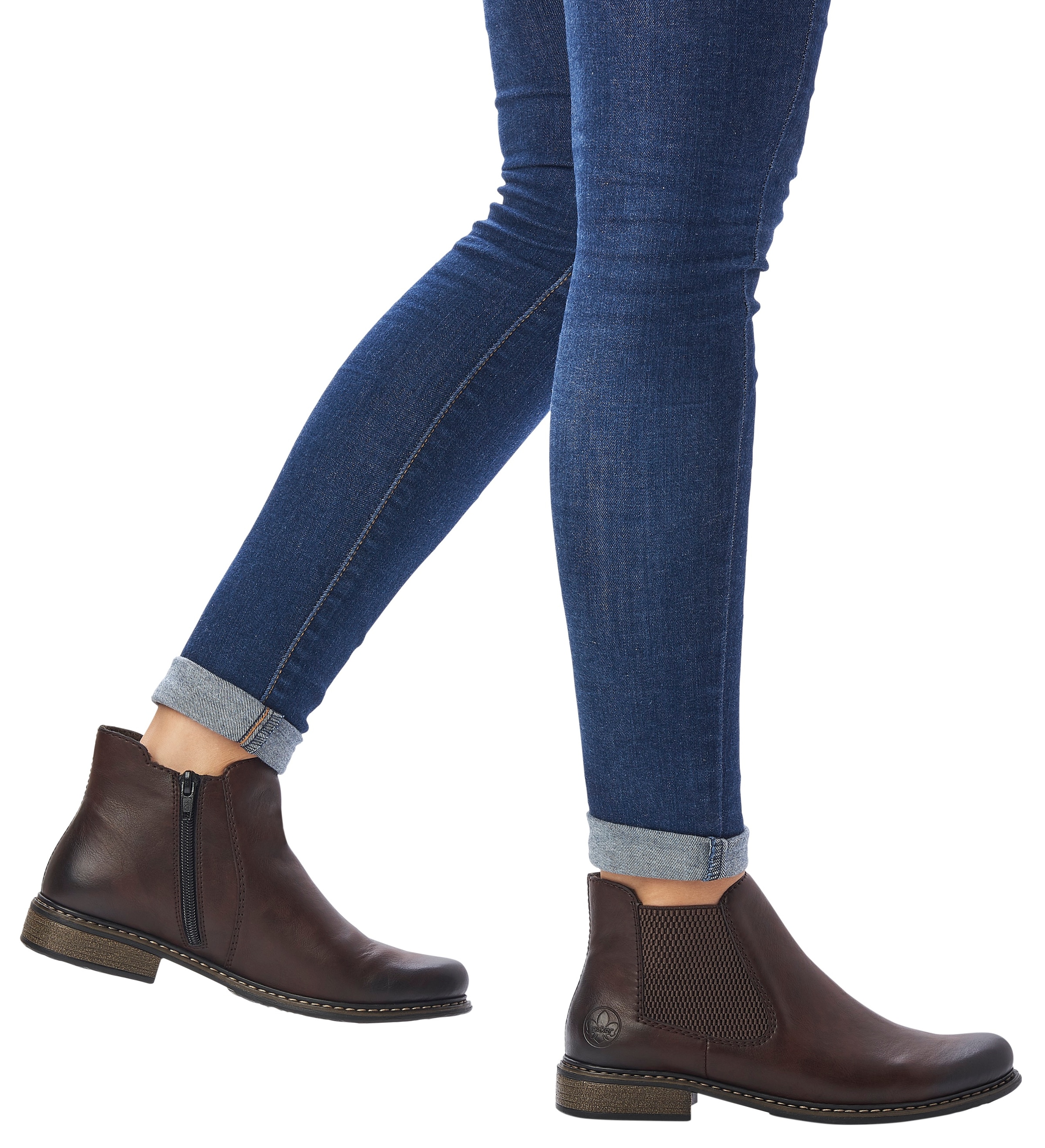 Rieker Chelseaboots, Stiefelette, Boots, Blockabsatz, in klassischer Optik