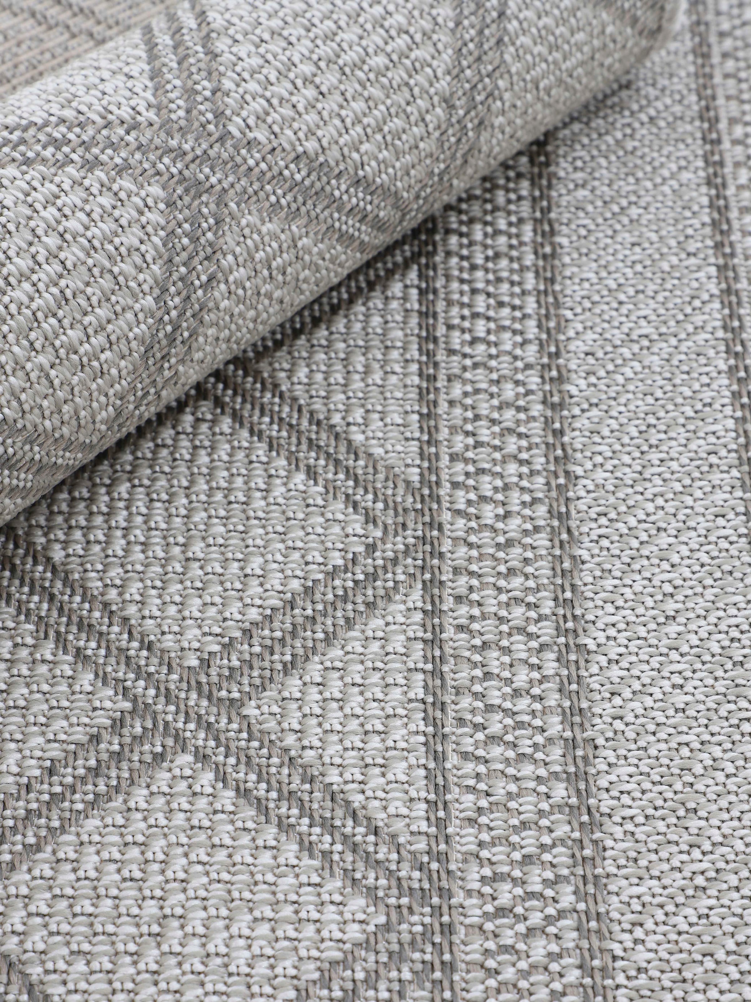 carpetfine Teppich »Boho 104«, rechteckig, 4 mm Höhe, robustes Flachgewebe, Sisal Optik, UV-beständig, Aussenbereich