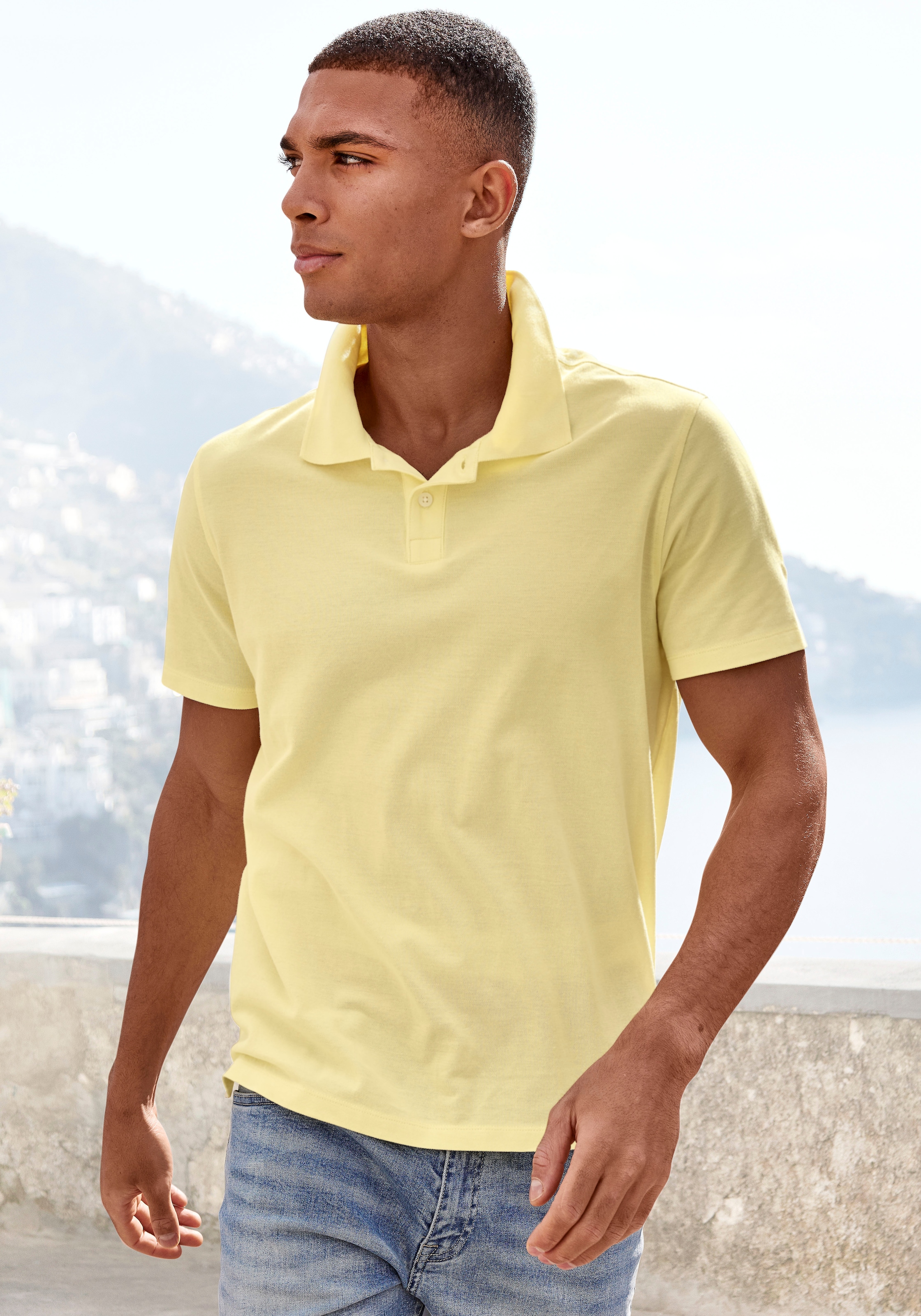 Beachtime Poloshirt, Kurzarm, Shirt mit Polokragen, Baumwoll-Piquè