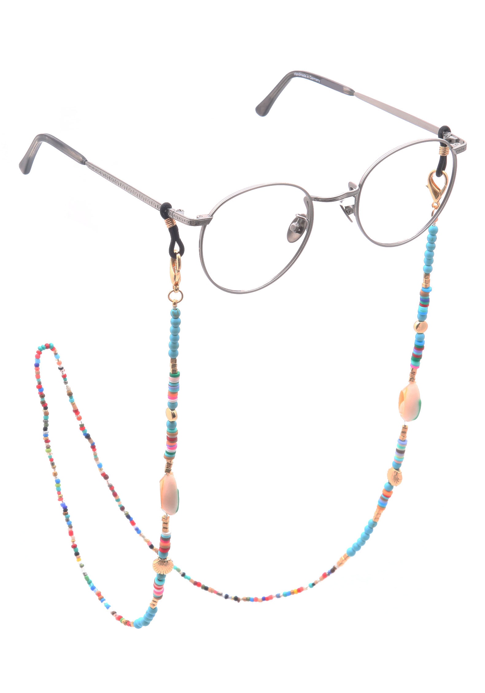 Firetti Brillenkette »Muscheln, maritim, bunt«, mit Natursteinen, Acryl-  und Glasperlen, Karabinerverschluss online shoppen | Jelmoli-Versand