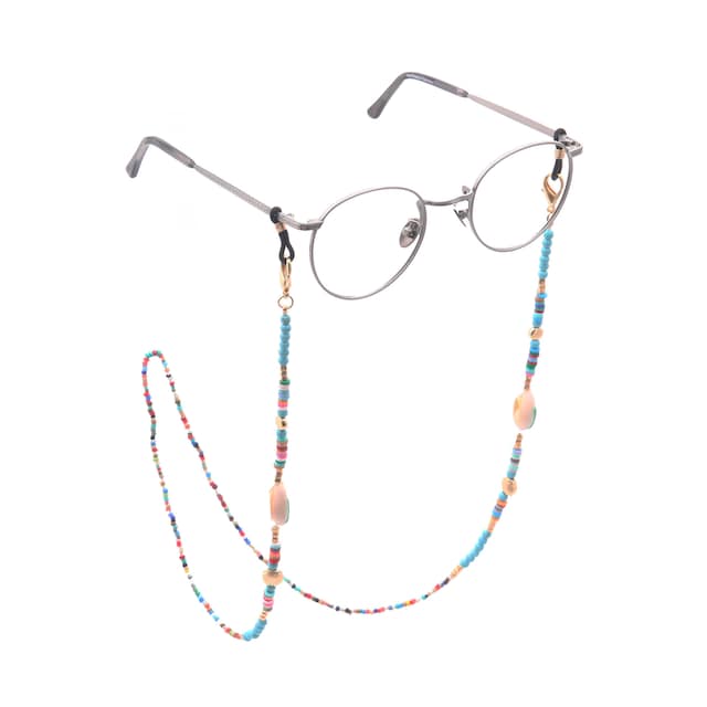 Brillenkette Jelmoli-Versand und Glasperlen, mit »Muscheln, bunt«, online maritim, Acryl- | shoppen Firetti Natursteinen, Karabinerverschluss