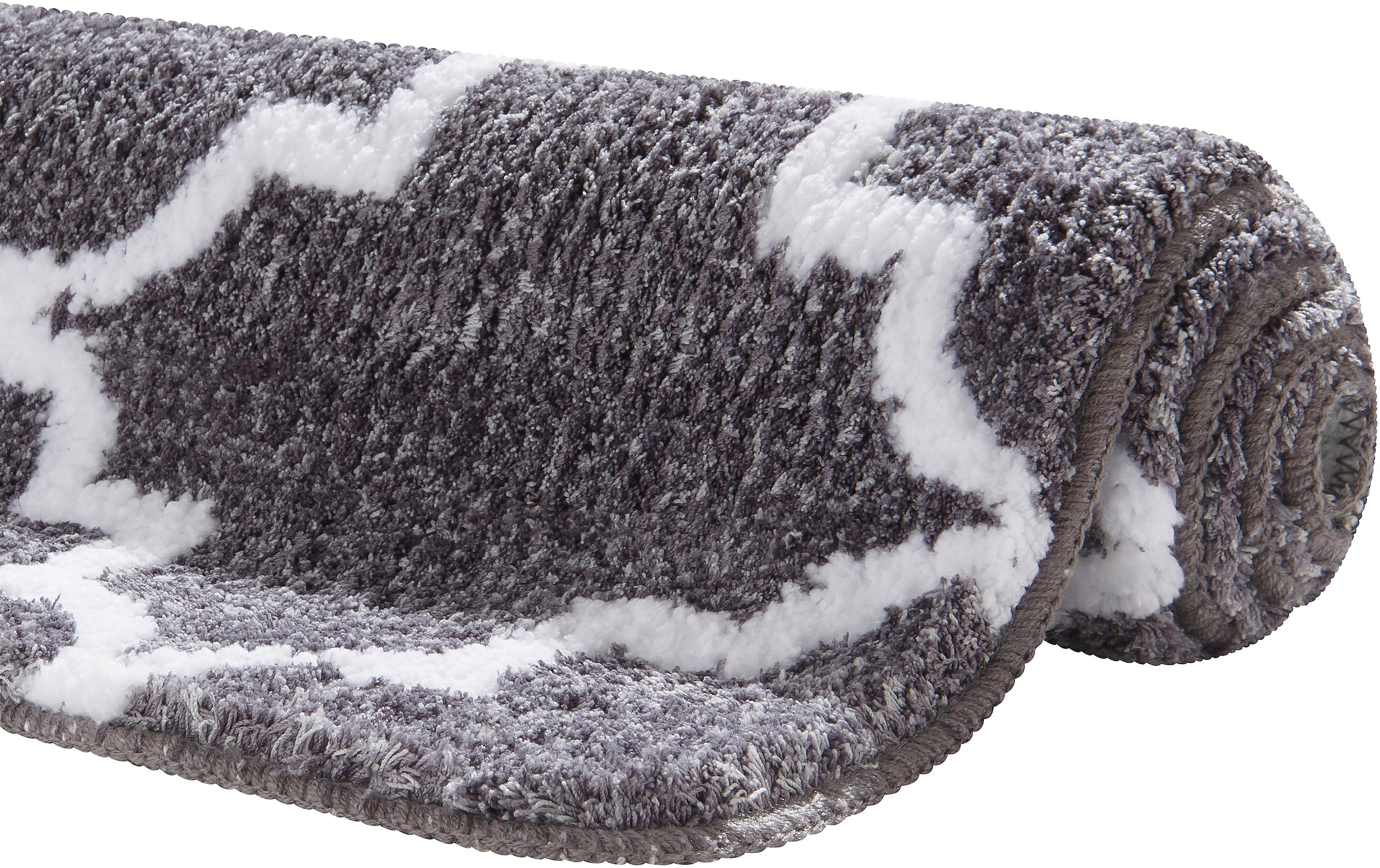 my home Badematte »Suzie«, rutschhemmend beschichtet, strapazierfähig-fussbodenheizungsgeeignet-schnell trocknend, Muster, Badteppich, Badematten auch als 3 teiliges Set & rund