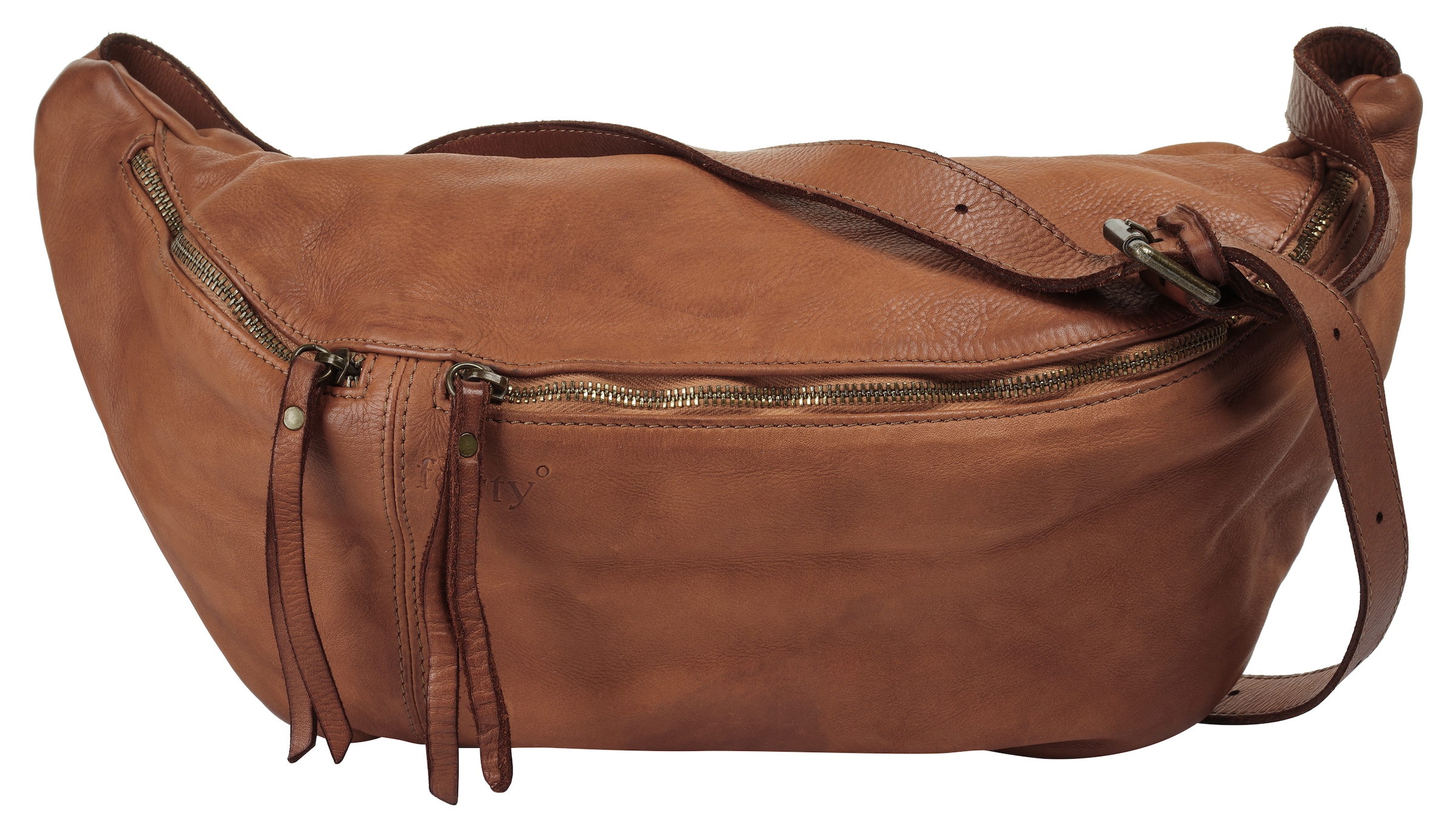 forty° Umhängetasche echt Leder, Made in Italy