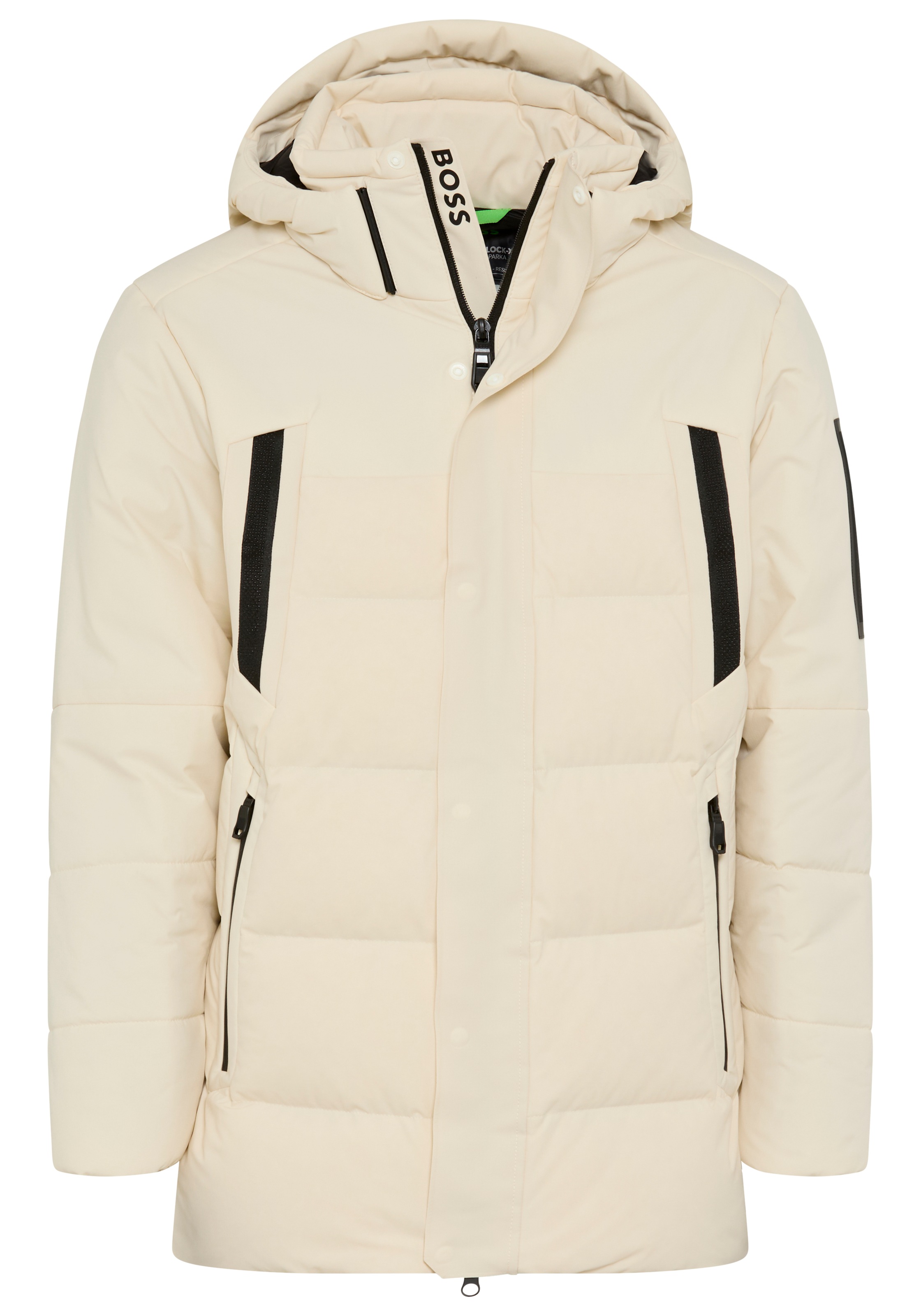 BOSS GREEN Daunenjacke »OW Block-X Parka« mit Kapuze Stehkragen, Regular, abnehmbare Kapuze atmungsaktiv funktional Parka