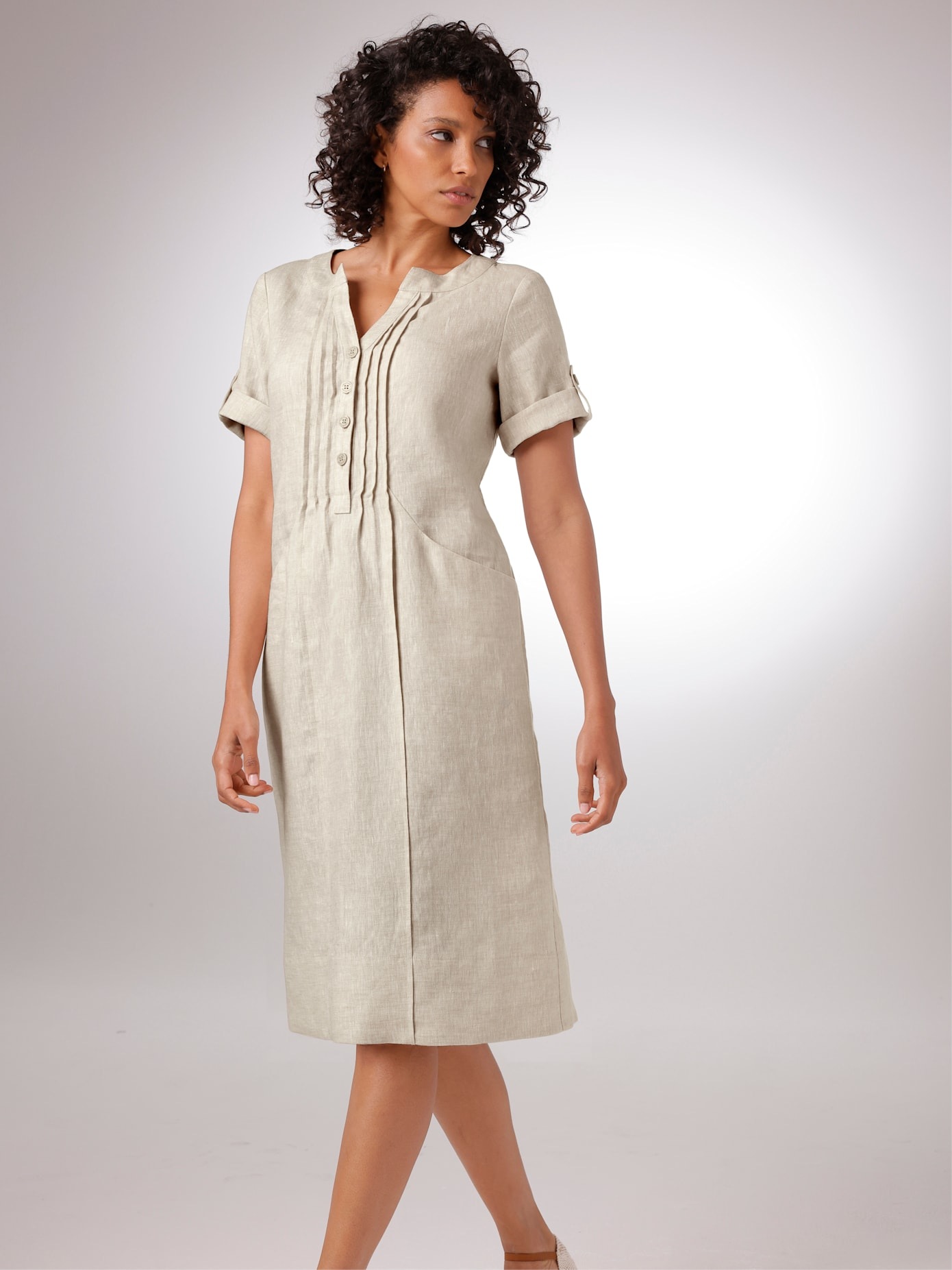 CREATION L PREMIUM Sommerkleid »Leinen-Kleid« Eingrifftaschen