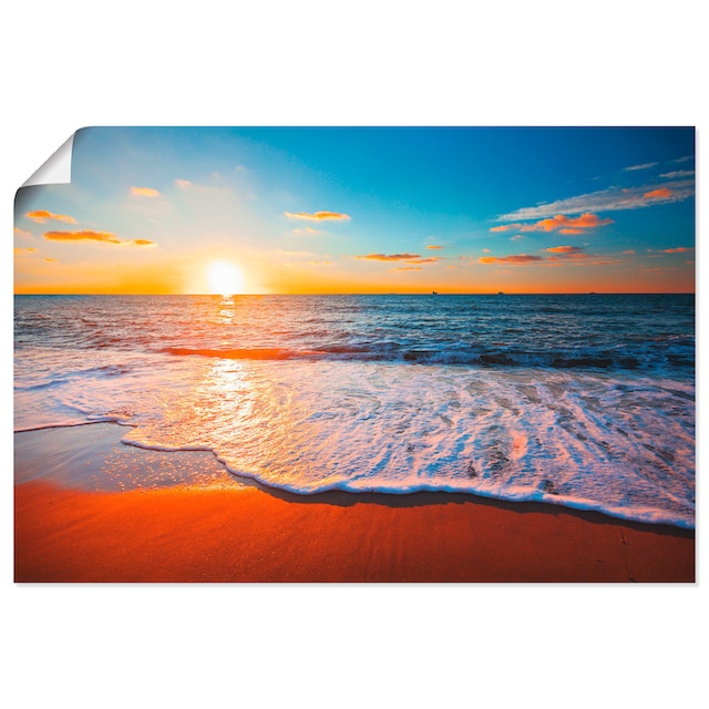 Artland Wandbild »Sonnenuntergang und das Meer«, Strand, (1 St.), als  Alubild, Leinwandbild, Wandaufkleber oder Poster in versch. Grössen online  shoppen | Jelmoli-Versand