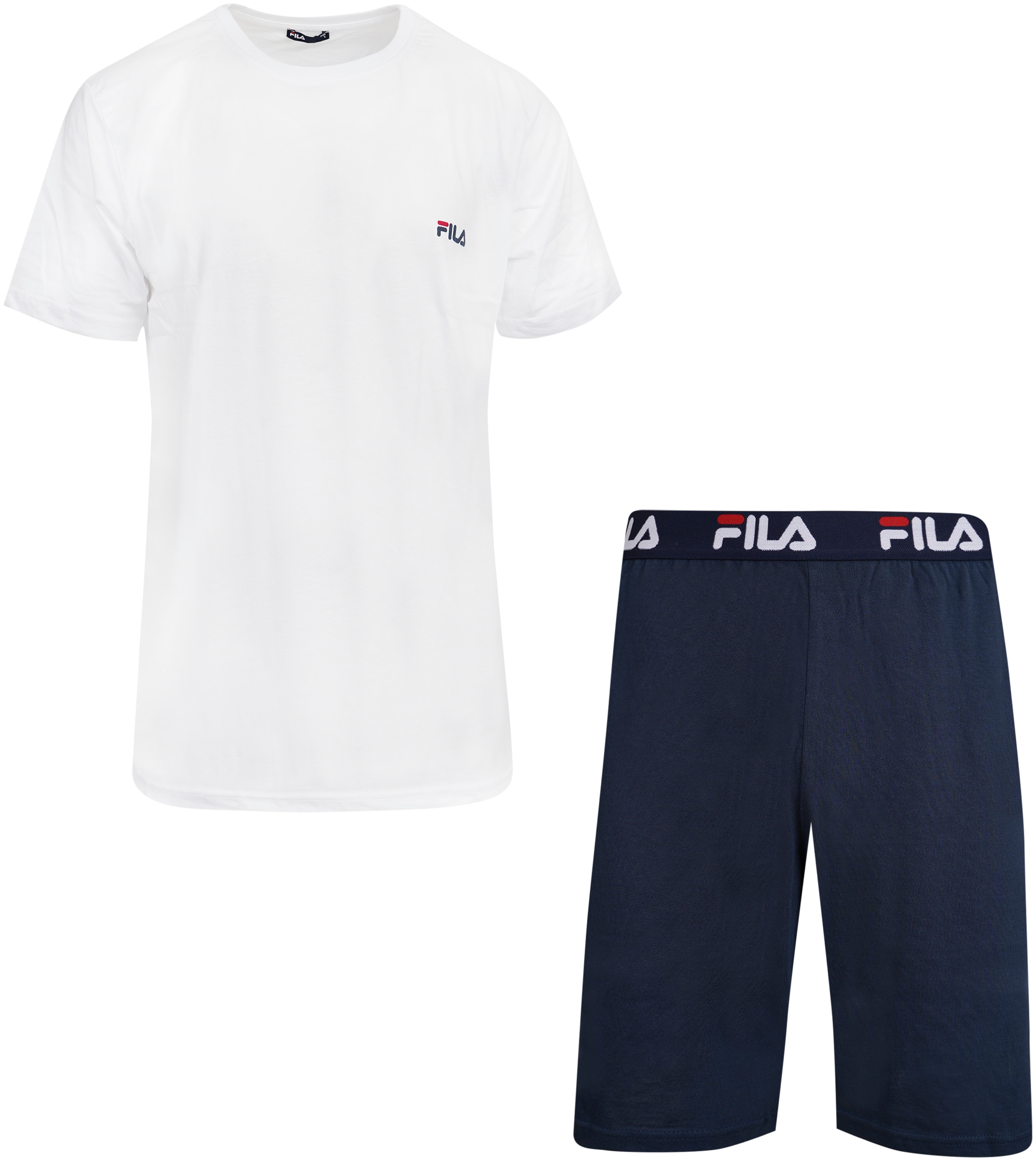 Fila Shorty, (2 tlg., 2-tlg.), Hose mit elastischem Logobund und Kurzarmshirt