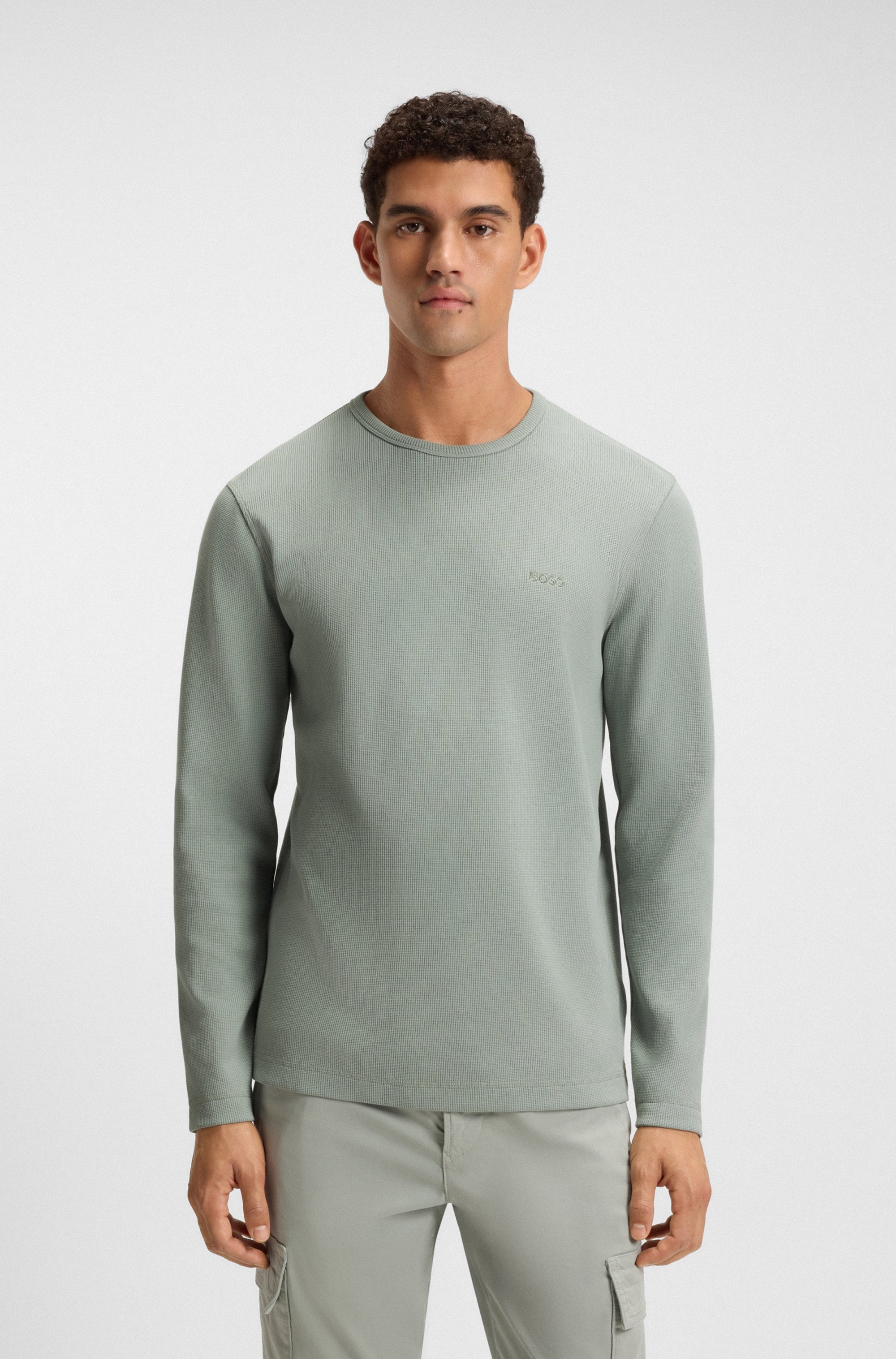 BOSS ORANGE Langarmshirt »Tempesto« mit BOSS-Stickerei