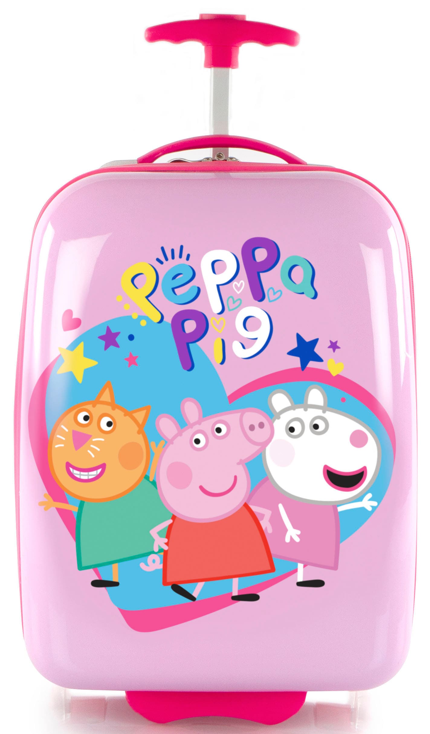 Heys Kinderkoffer »Peppa Pig rosa, 46 cm«, 2 Rollen, Heys x Joachim Llambi Kindertrolley Handgepäck-Koffer