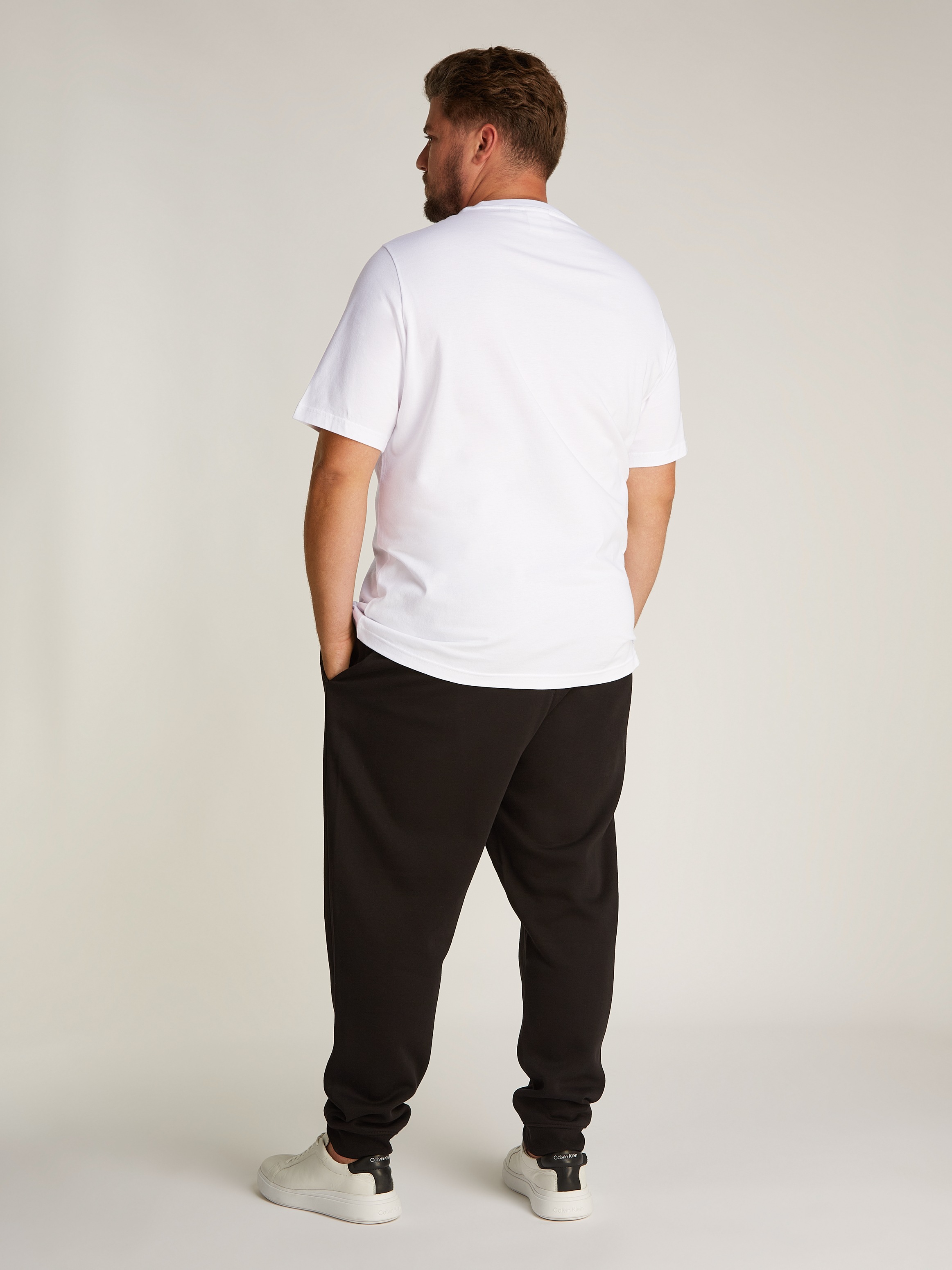 Calvin Klein Big&Tall T-Shirt »BT_BOX STRIPED LOGO T-SHIRT«, in Grossen Grössen mit Logoschriftzug