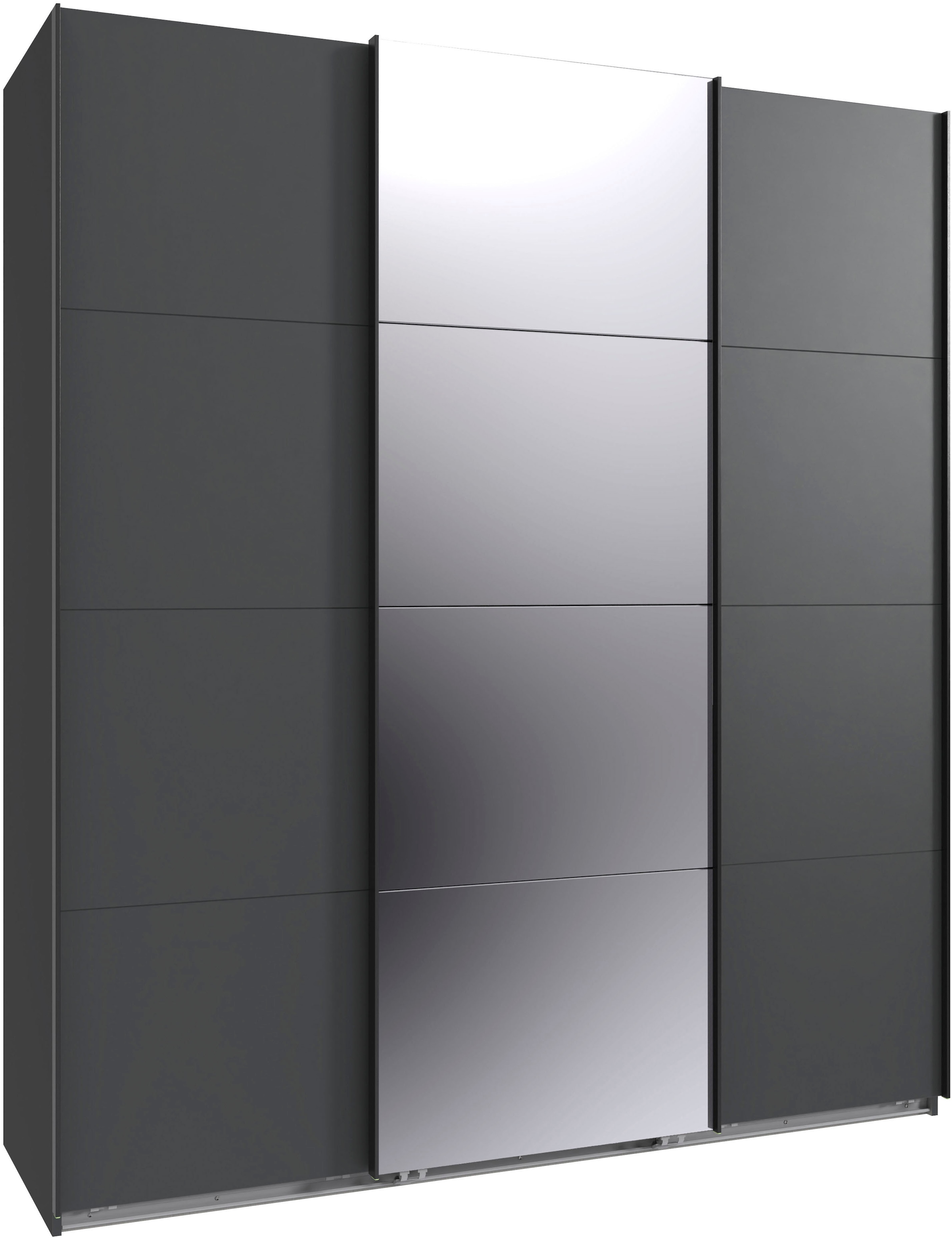 Wimex Kleiderschrank "Mugano, Made in Germany, Lieferung bis in Deine Etage und Stellort" wähle Deine Ausstattung: Basic oder Premium, 3 Schwebetüren, grosse Grössen, mit oder ohne Spiegel, Metallgriffe