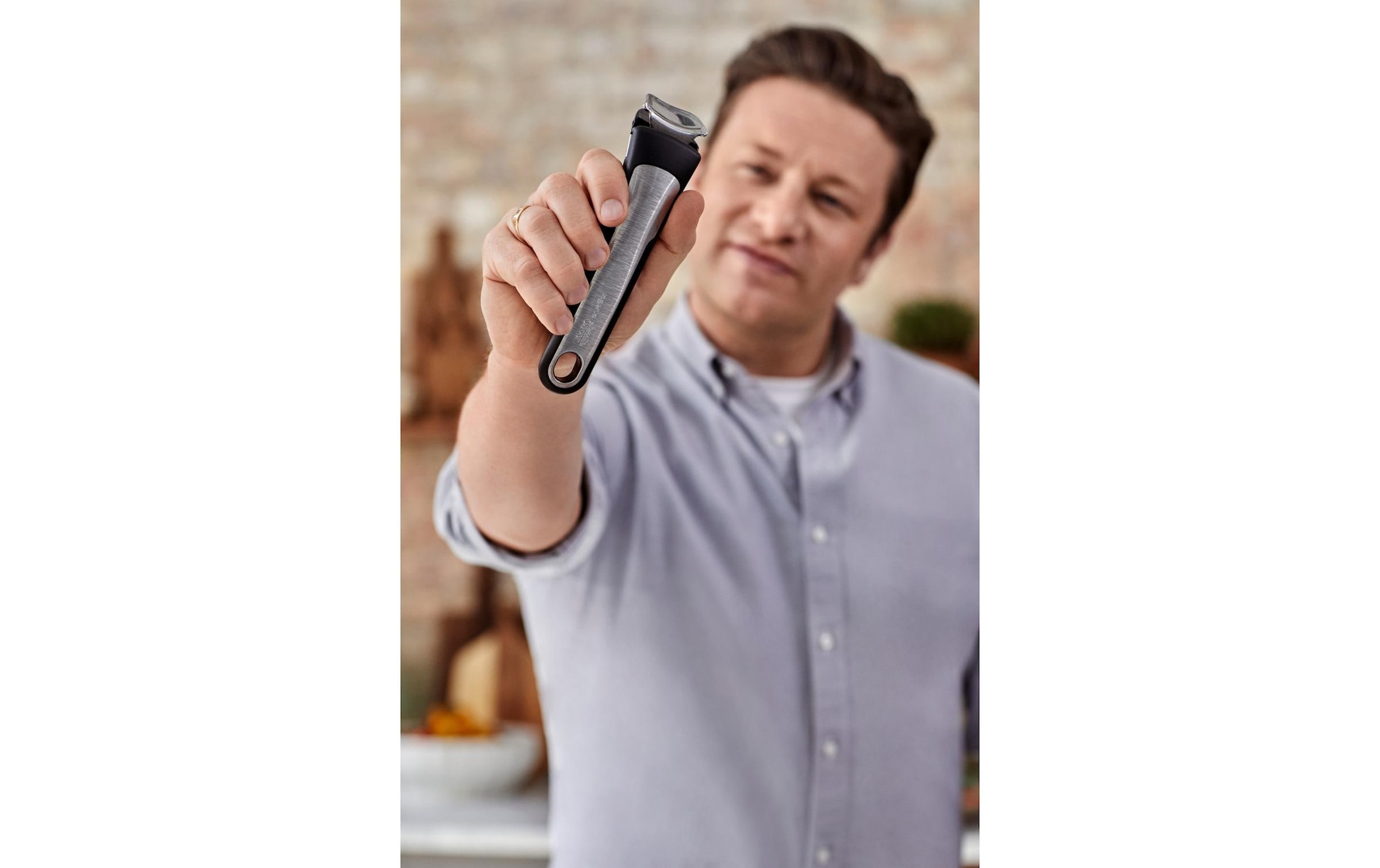 Tefal Pfannen-Set »Jamie Oliver Ingenio On 3-teilig 24 cm/28 cm«, Edelstahl