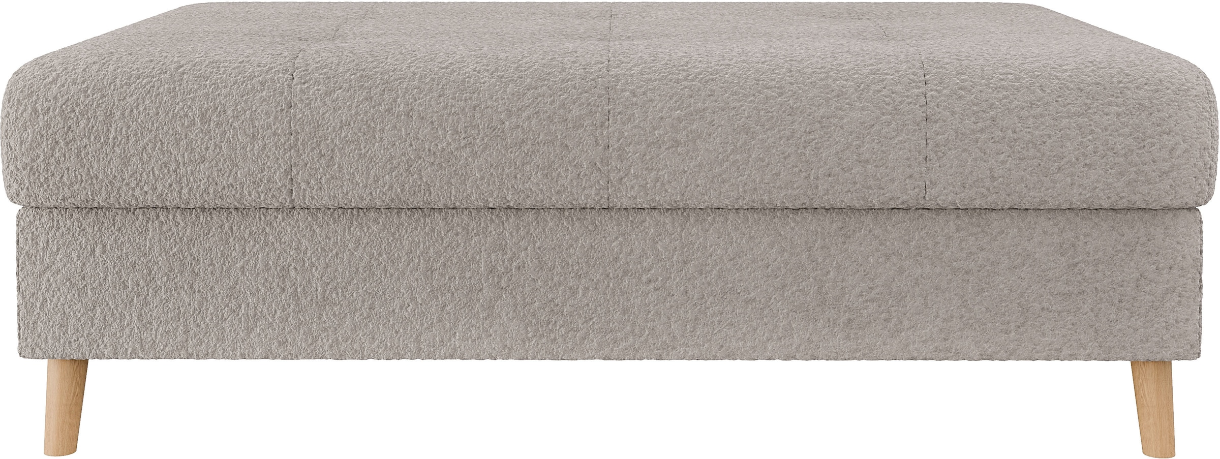 Home affaire Polsterhocker »CHARRE XXL, Steppung im Sitzbereich, Masse: B/T/H: 118/73/40 cm«, passend zur Serie CHARRE, auch in Cord und Bouclé