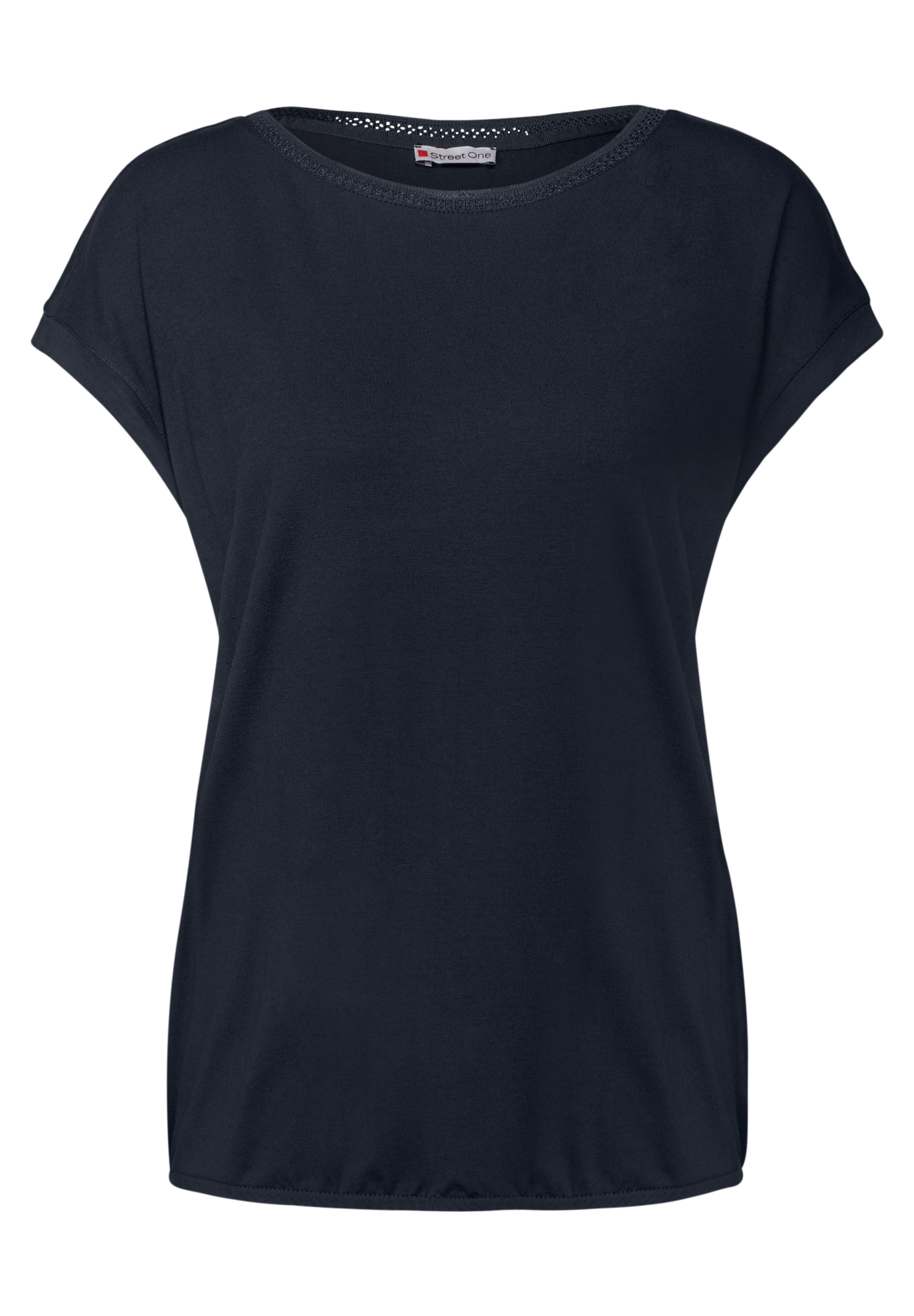 STREET ONE T-Shirt, mit Dekortape und elastischem Saum