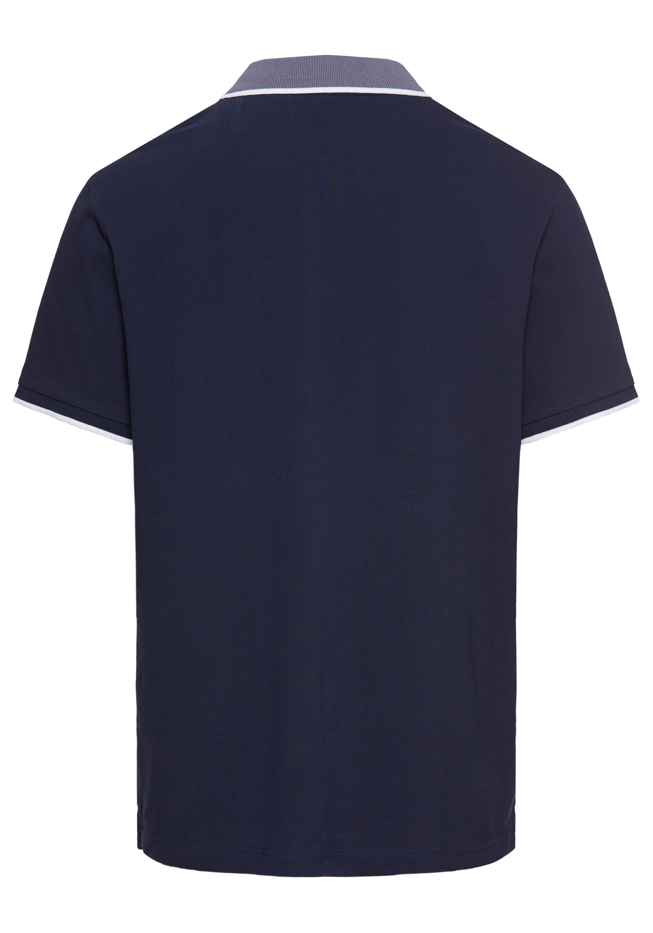 Man's World Poloshirt, mit Brustprint, meliertes Material