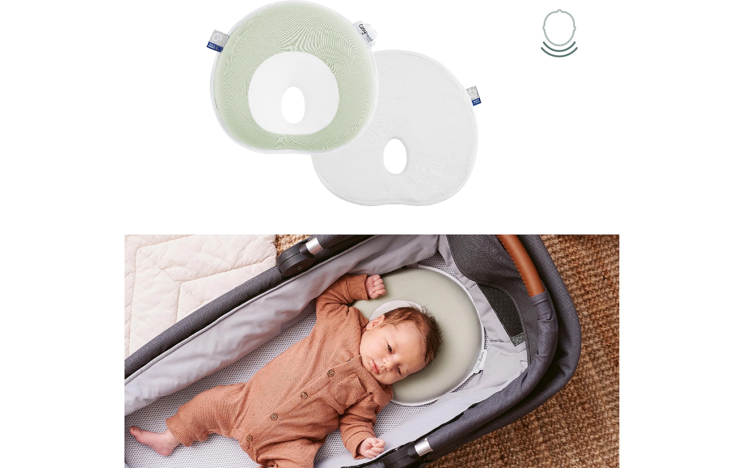 BABYMOOV Kopfkissen »Cosyhead Sage«, (1 St.)