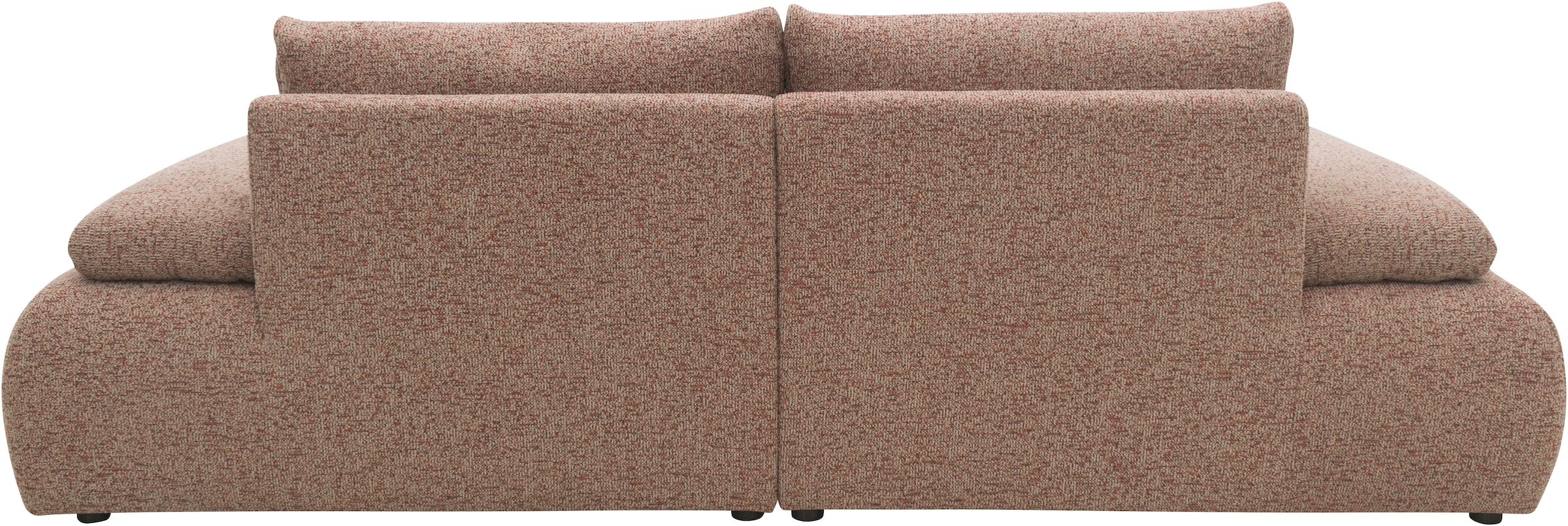 DOMO collection Big-Sofa »Évora Megasofa Breite 244 cm«, (2 St.), Federkern, inkl. Armlehnenverstellung, Struktur grob, rust