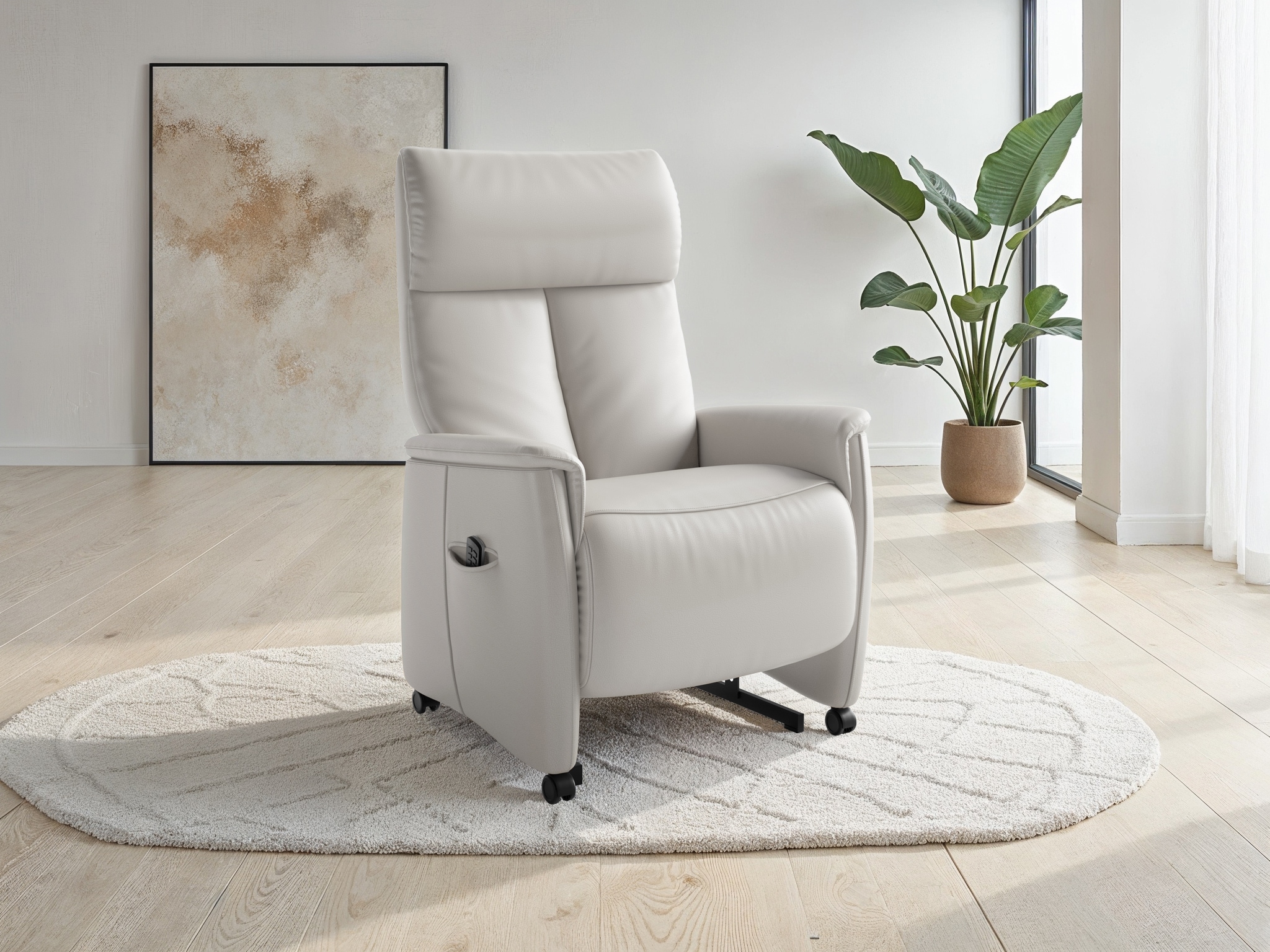 sit&more TV-Sessel "Cremona Comfort Plus, Leder" bis 200 Kg belastbar, mit Herz-Waage Funktion