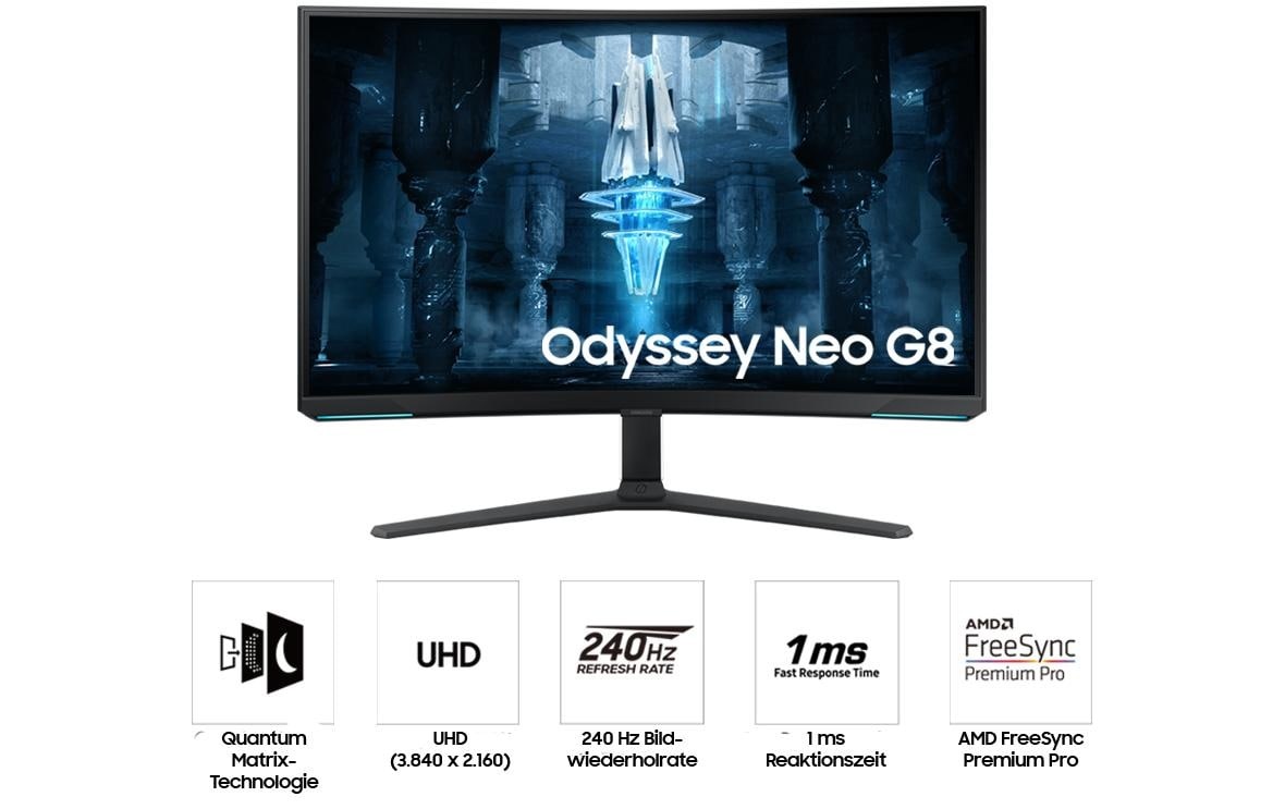 Samsung Curved-Gaming-Monitor »Samsung LS32BG850NPXEN«, 81,2 cm/32 Zoll, 3840 x 2160 px, 240 Hz