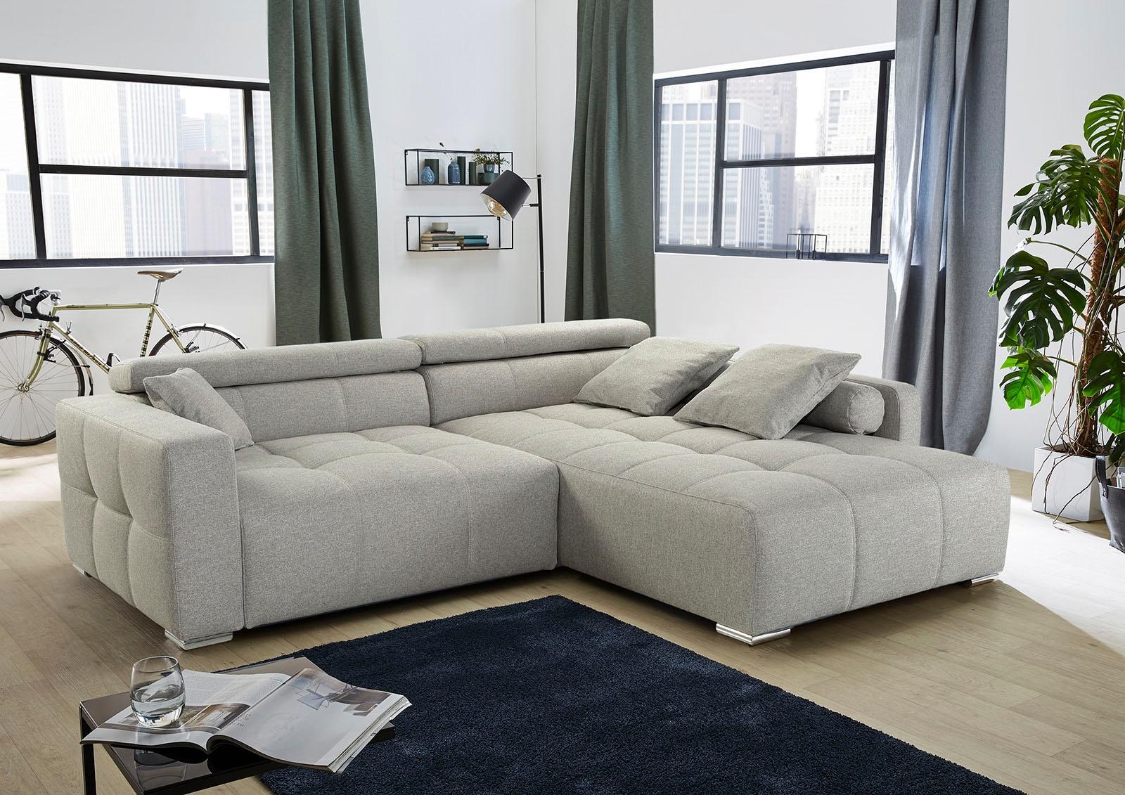 Jockenhöfer Gruppe Ecksofa »Salerno«, im Big-Sofa-Style, mit Kopf- bzw.  Rückenteilverstellung und Zierkissen online bestellen | Jelmoli-Versand