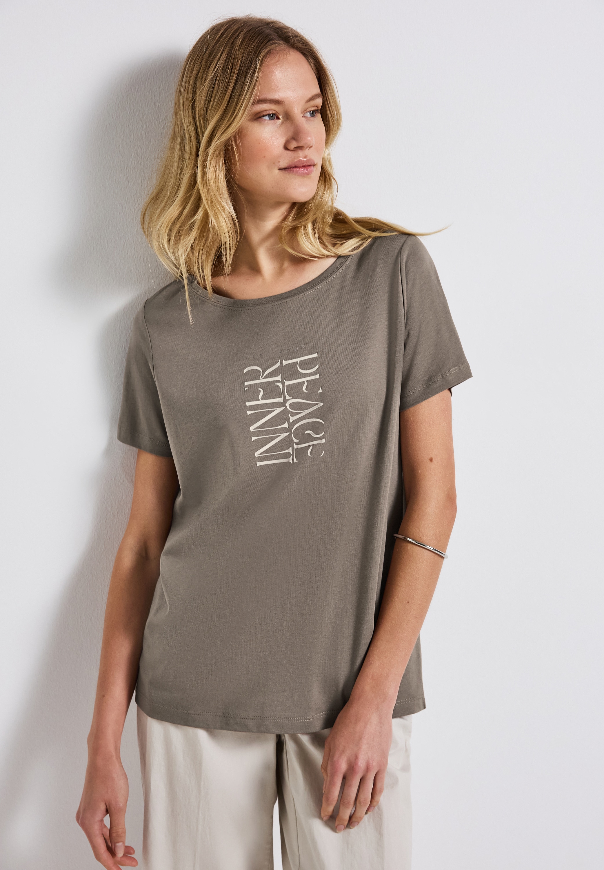 STREET ONE Shirttop mit Wording Print