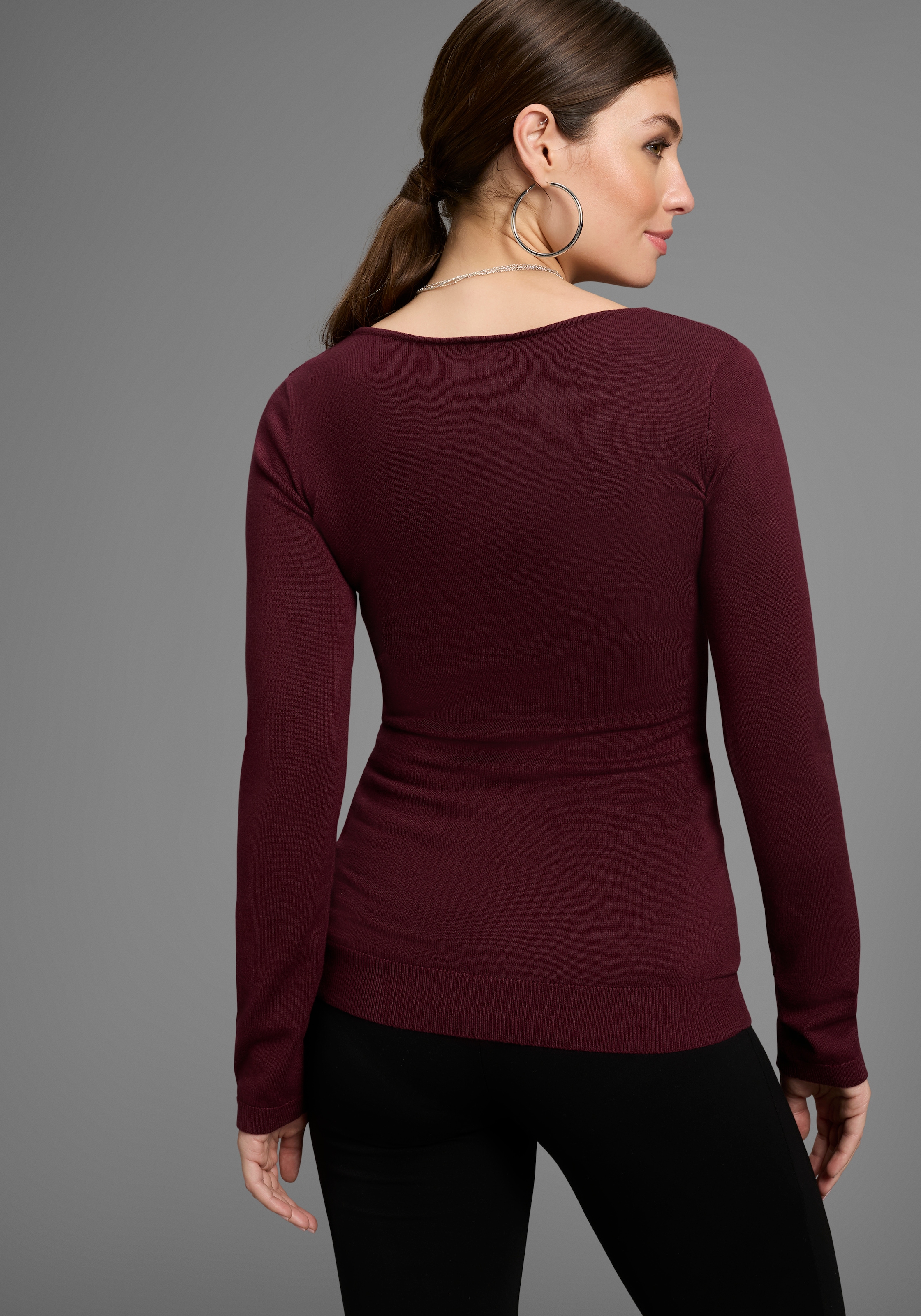 Bruno Banani Strickpullover, mit besonderem Ärmel-Detail - NEUE KOLLEKTION