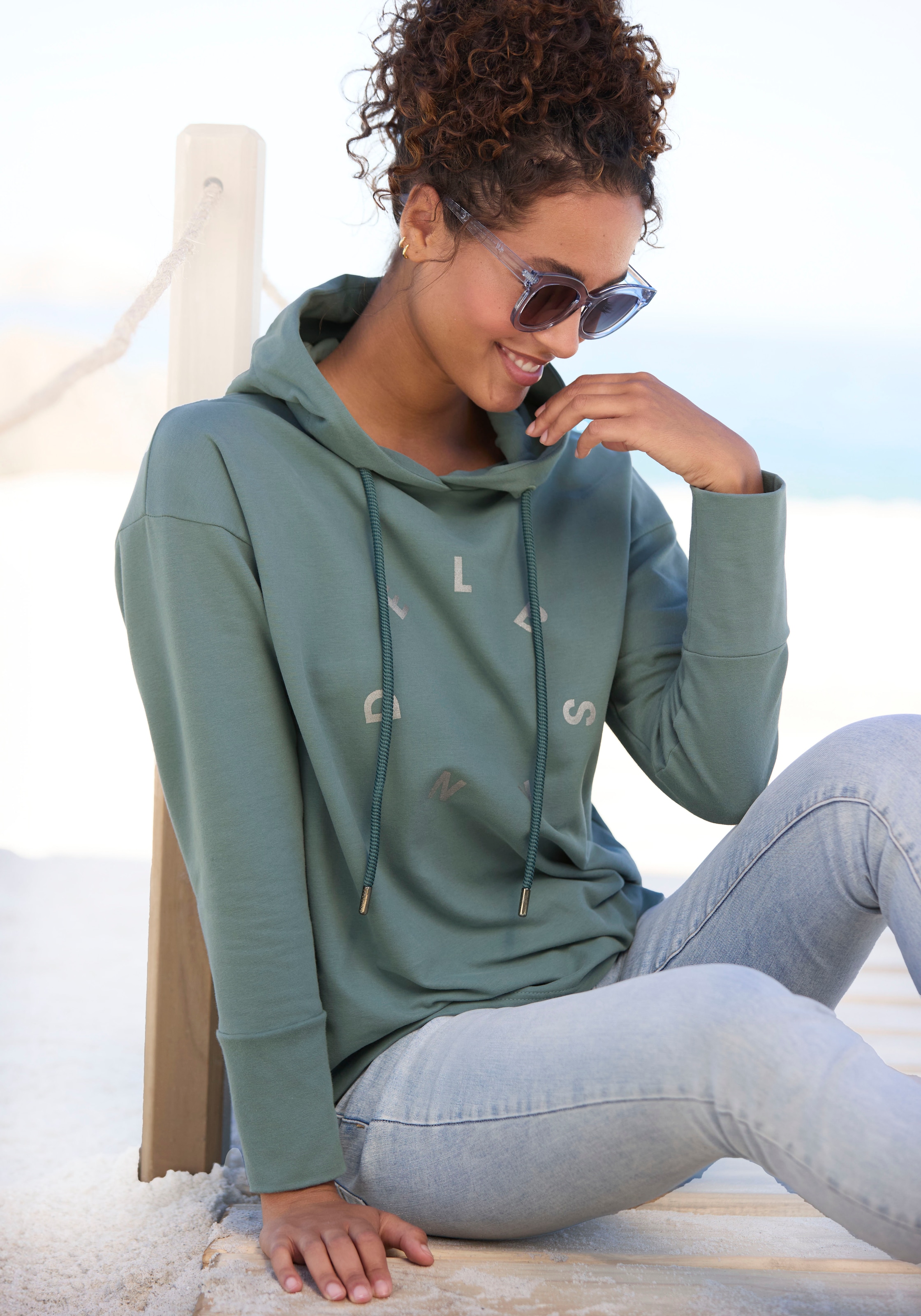 Kapuzensweatshirt »Darisa«, mit Logodruck vorne, Hoodie, sportlich-casual