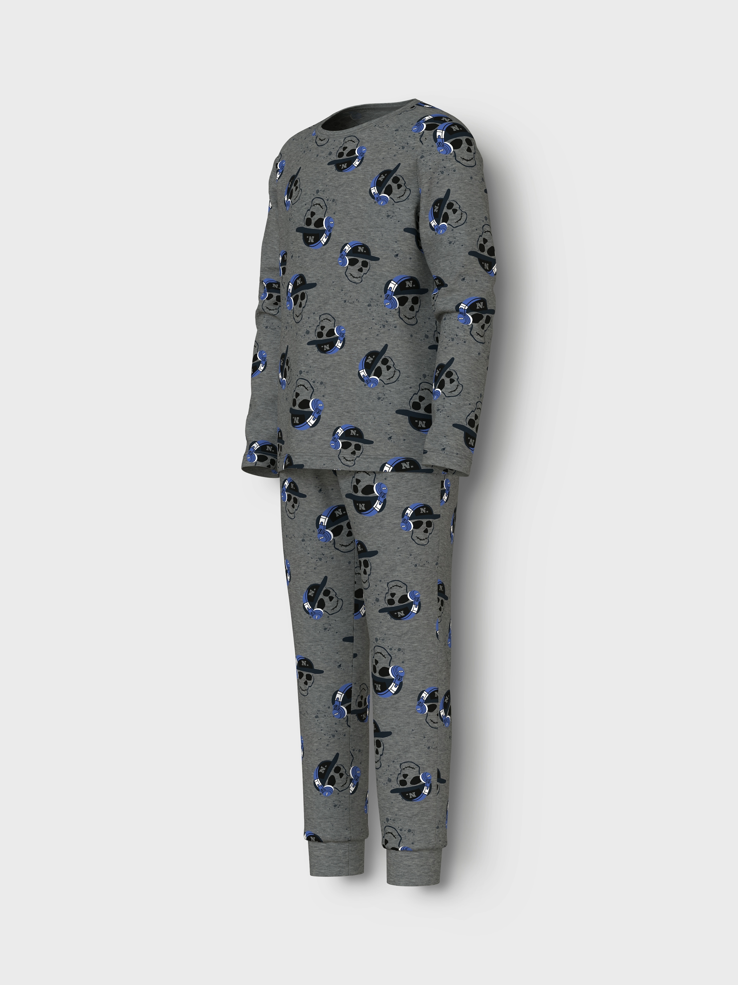 Name It Pyjama »NKMNIGHTSET DARK GREY MEL SKULL NOOS«, (Set, 2 tlg.)