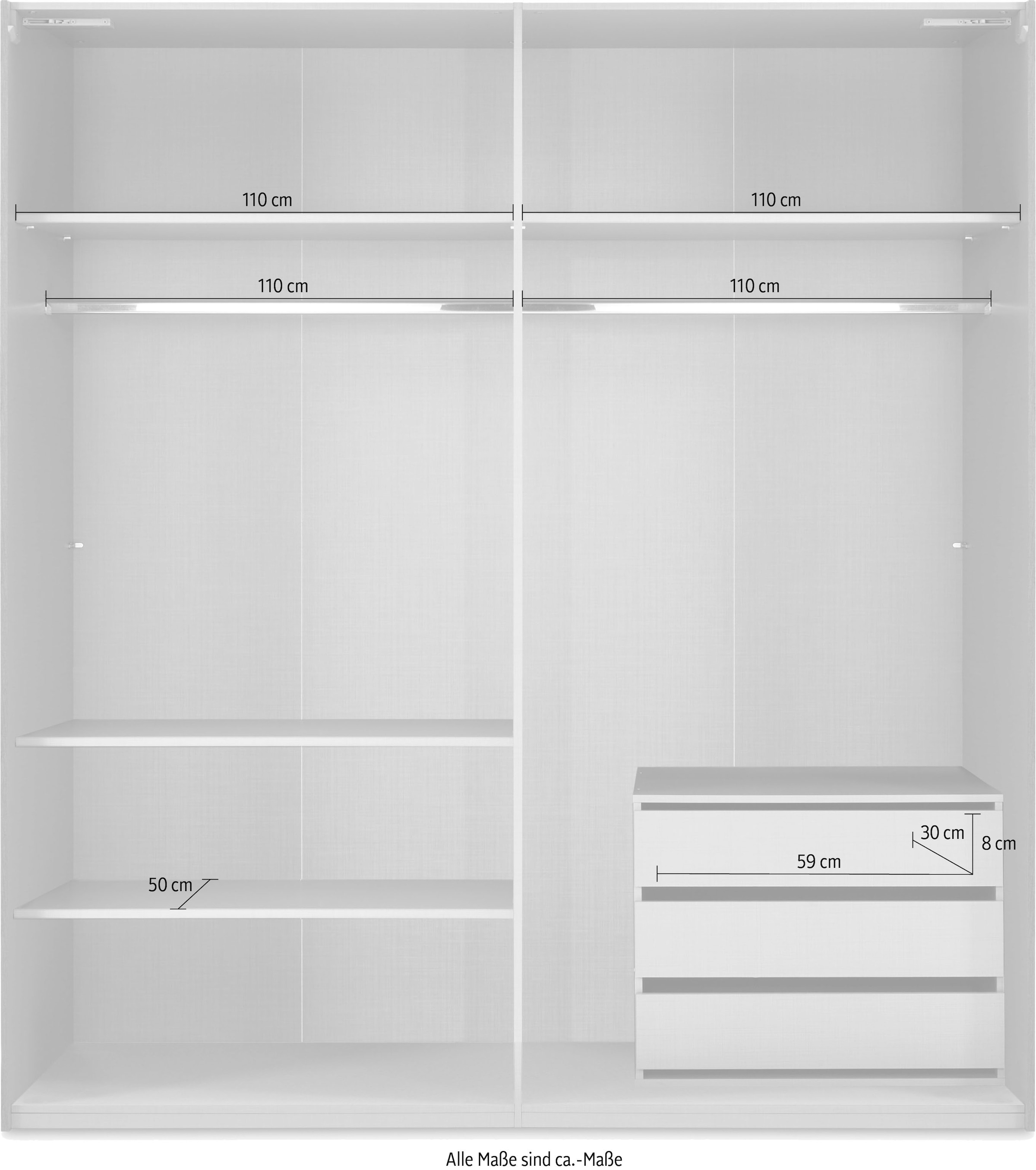 Wimex Schwebetürenschrank »Ernie« Kleiderschrank mit Spiegel, Made in Germany, in verschiedenen Grössen/Ausführungen lieferbar