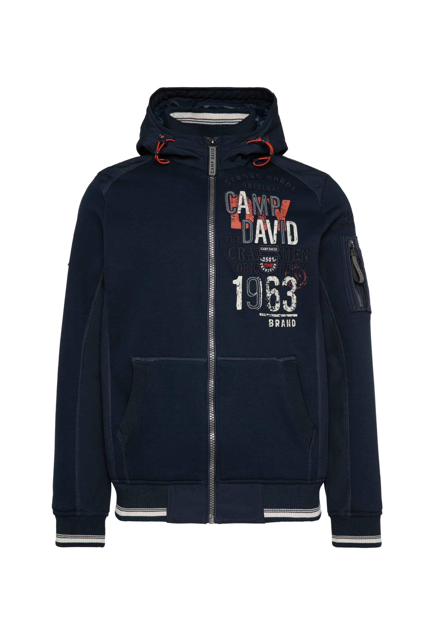 CAMP DAVID Kapuzensweatshirt, mit Logoprint vorne