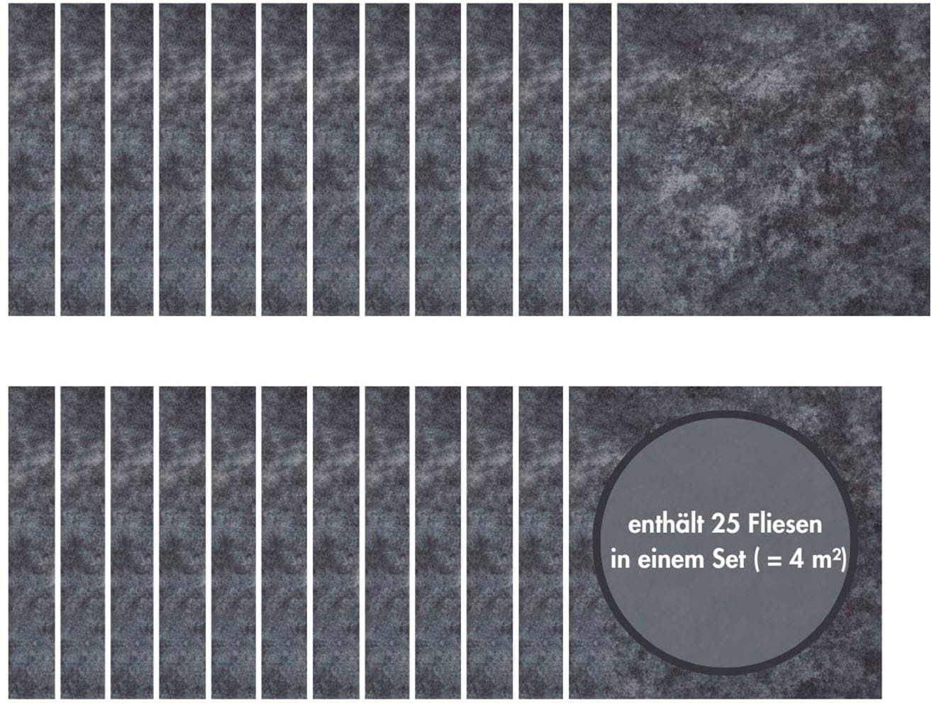 Andiamo Teppichfliese »Colmar Nadelfilz«, quadratisch, 4 mm Höhe, 40x40 cm, selbstklebend, robust & strapazierfähig, 25 Stück (4 qm)