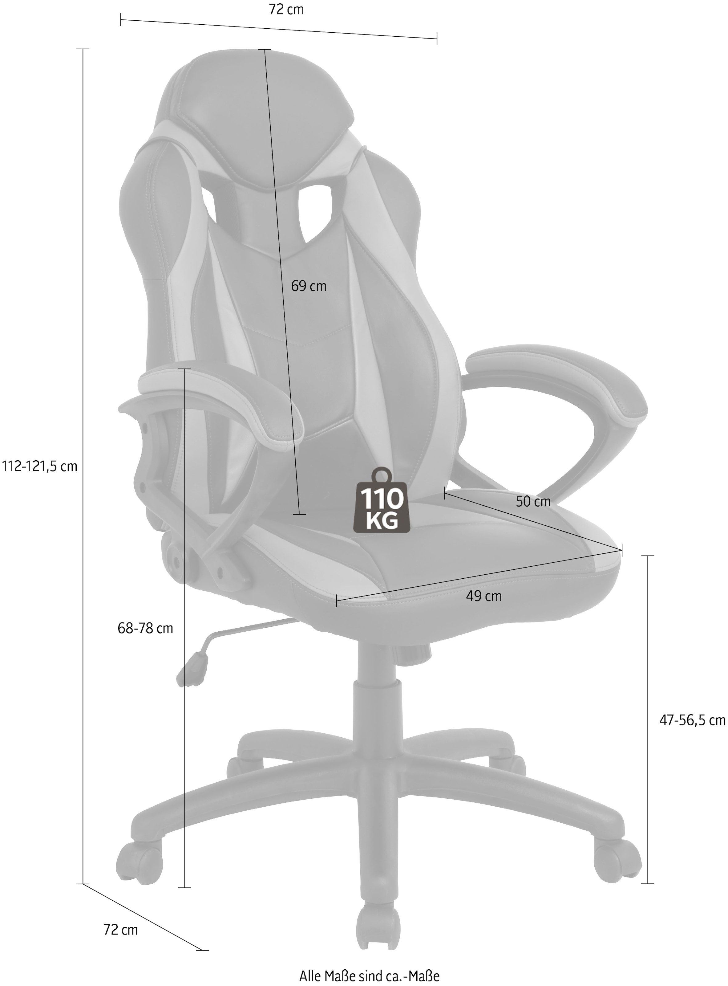 Kunstleder, Bürostuhl | günstig »Monti, gepolsterter Gaming-Stuhl komfortabel Chefsessel,«, Jelmoli-Versand bestellen INOSIGN ✵
