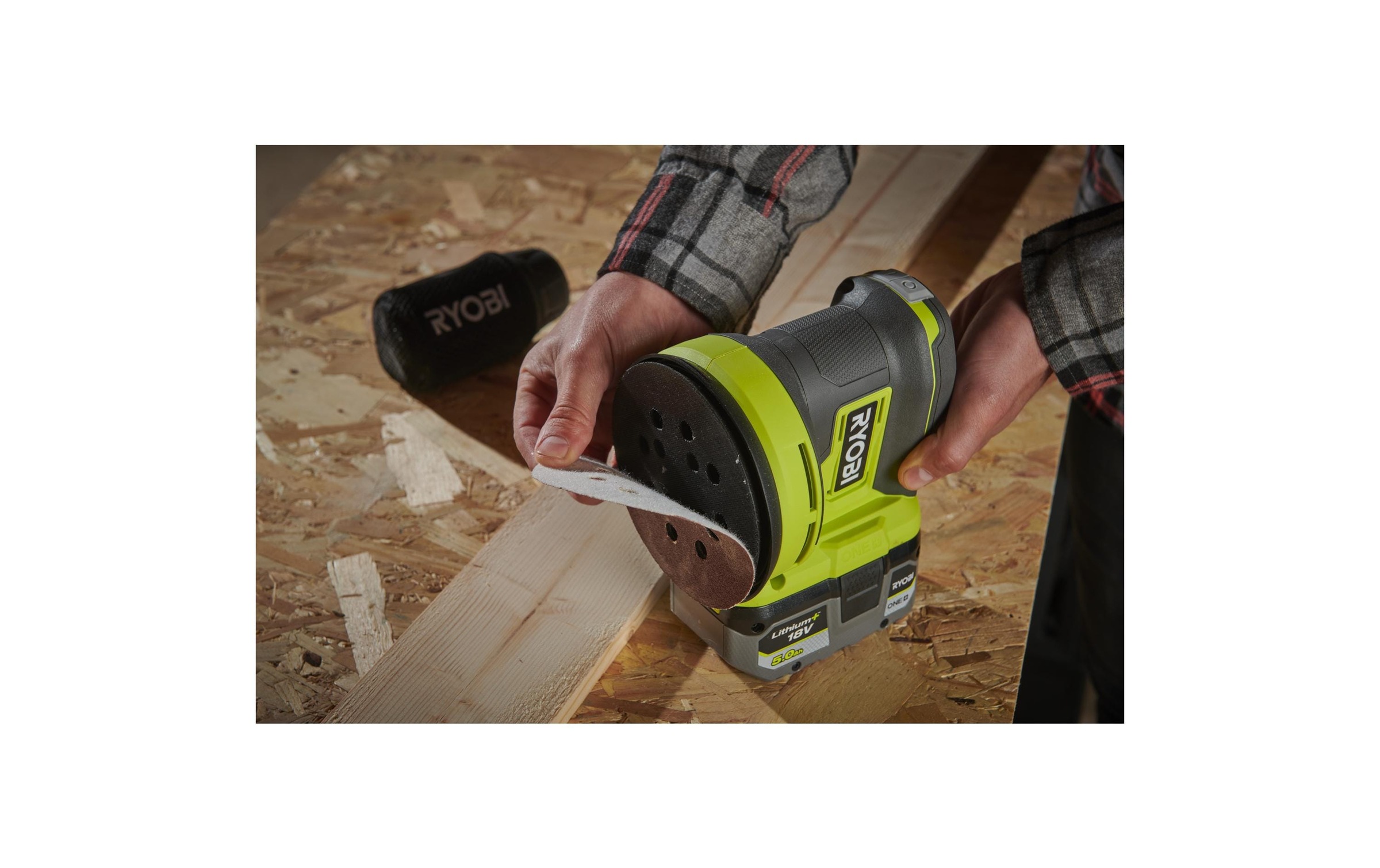 Akku-Exzenterschleifer »RYOBI RROS18-0, 18 V, Solo«