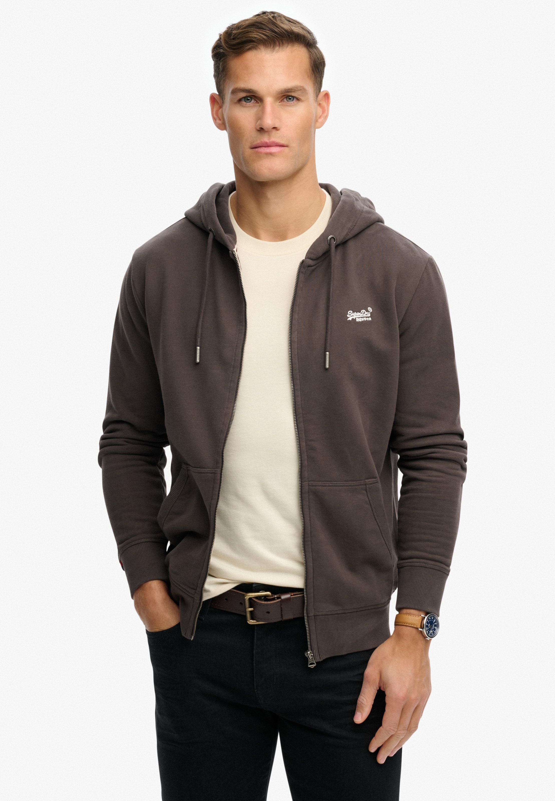 Superdry Kapuzensweatjacke »ESSENTIAL LOGO ZIP HOODIE HB«