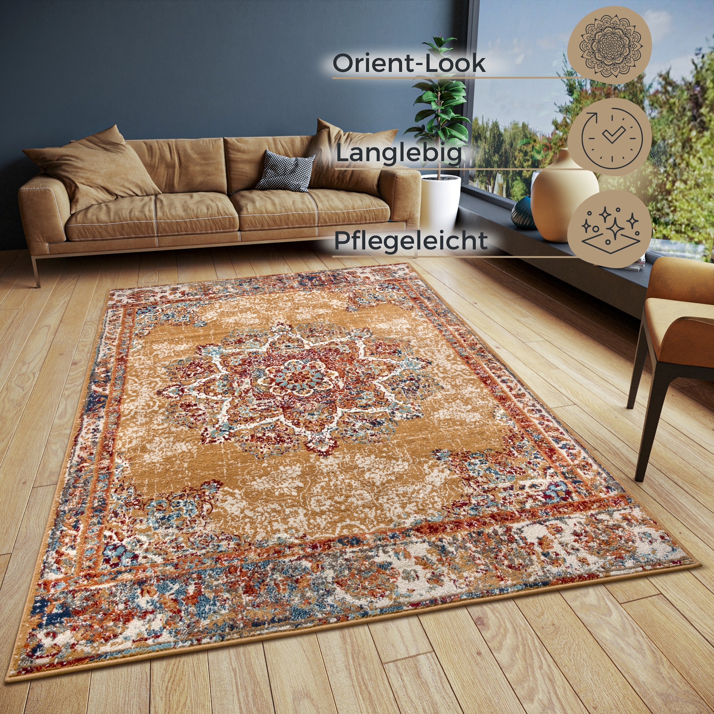HANSE Home Teppich »Maderno«, rechteckig, 8 mm Höhe, Läufer, Orientalisch, Kurzflor, Wohnzimmer, Schlafzimmer, Esszimmer