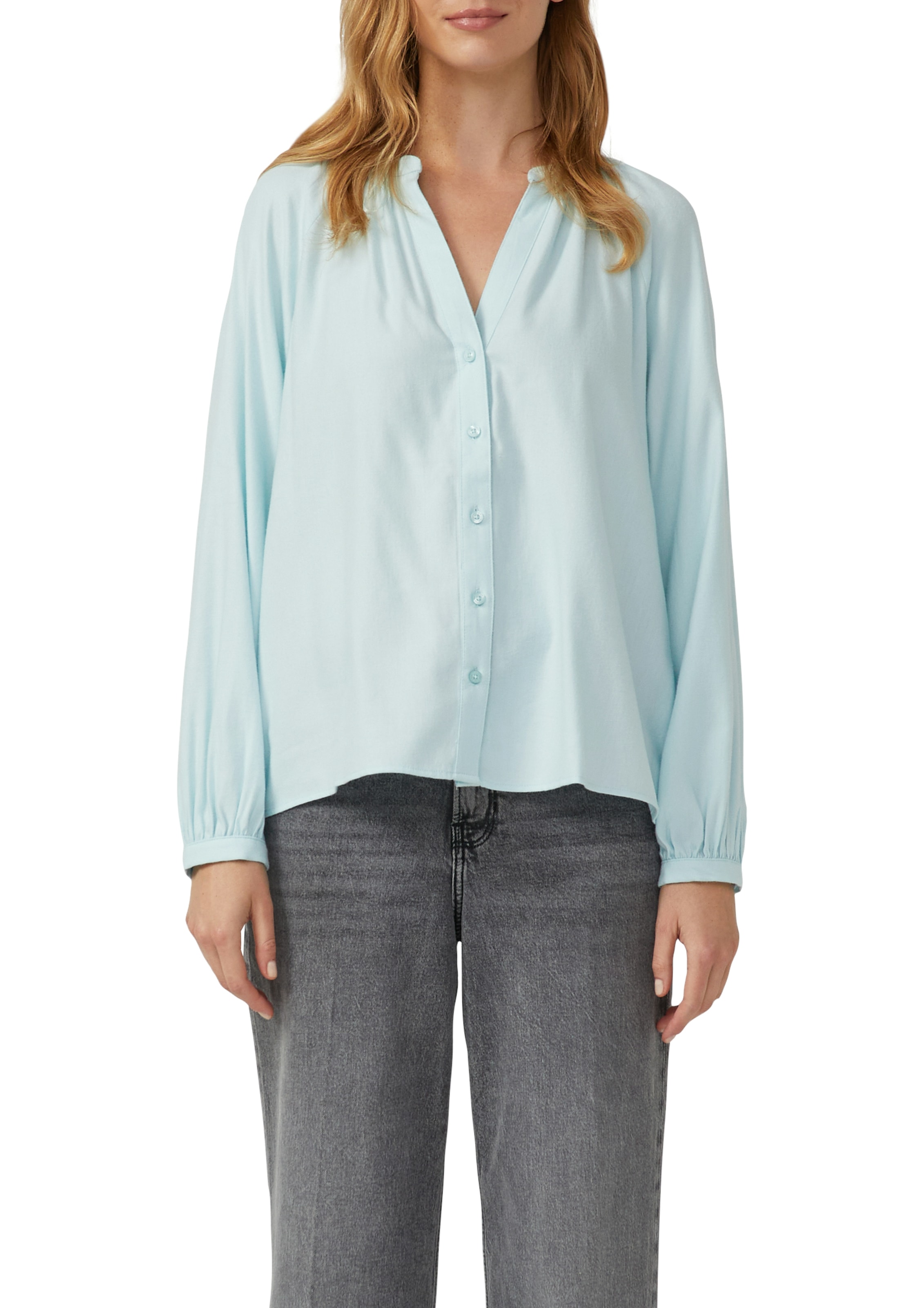 s.Oliver Flanellbluse mit Raffung