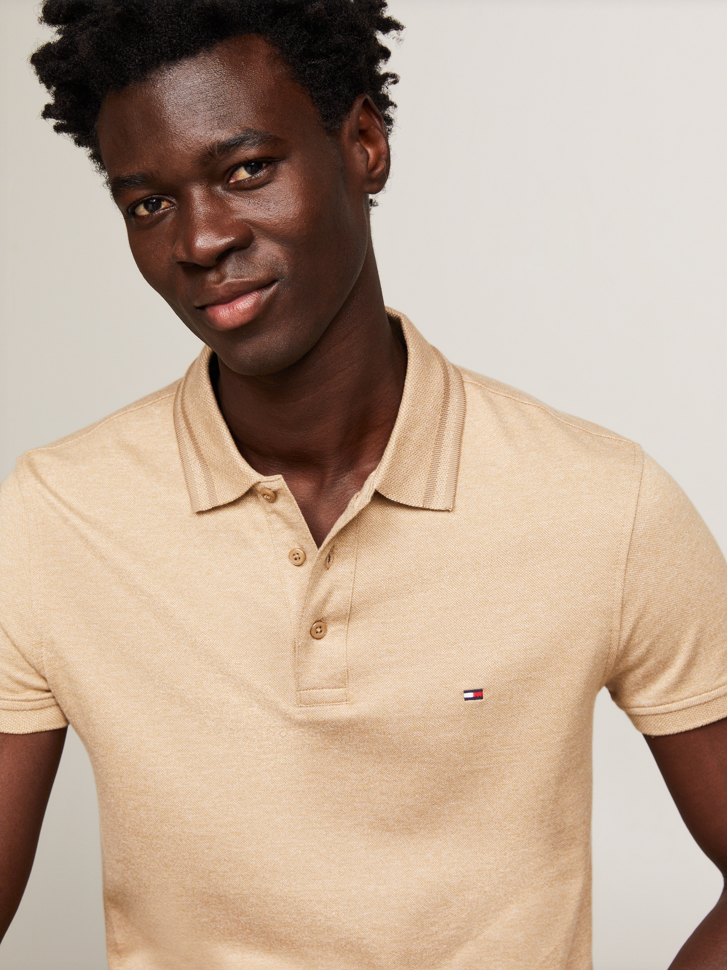 Tommy Hilfiger Poloshirt »PRETWIST MOULINE SLIM FIT POLO«, mit melierter Optik