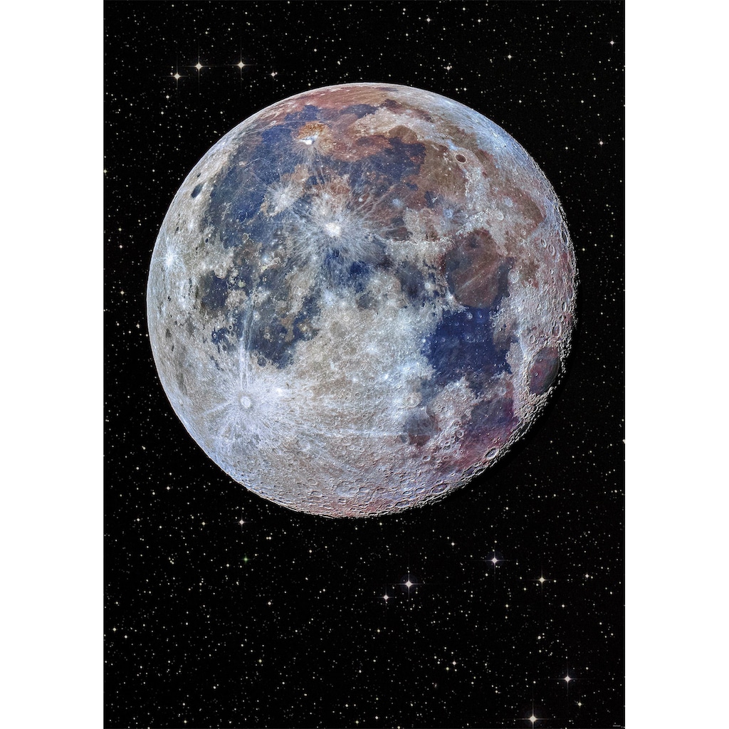 Komar Fototapete »Lunar«, bedruckt-Comic-Retro-mehrfarbig