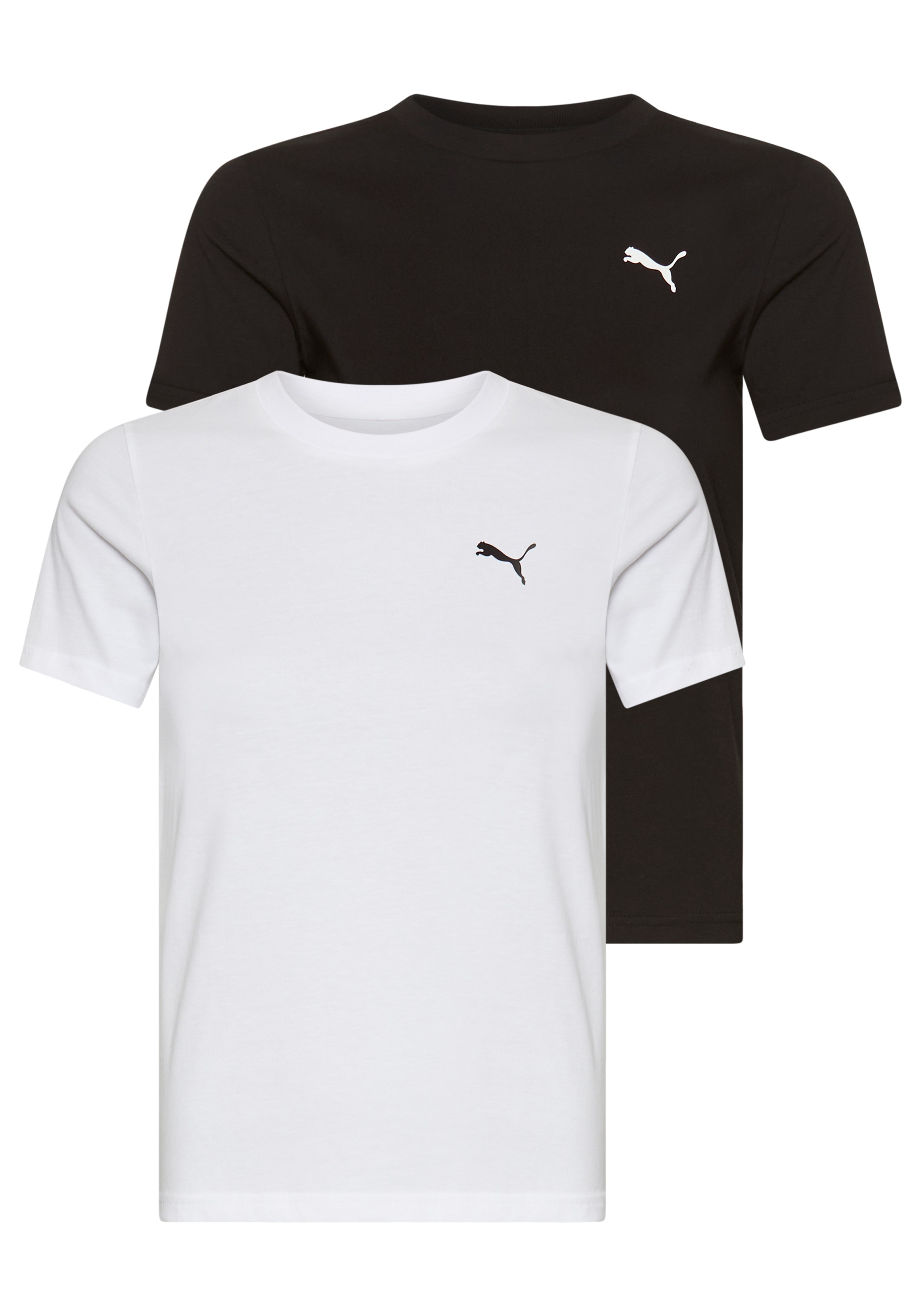PUMA T-Shirt »ESS LOGO TEE MULTIPACK B« 2 Stk. regular fit, Kurzarm, sportlicher Stil, Rundhalsausschnitt