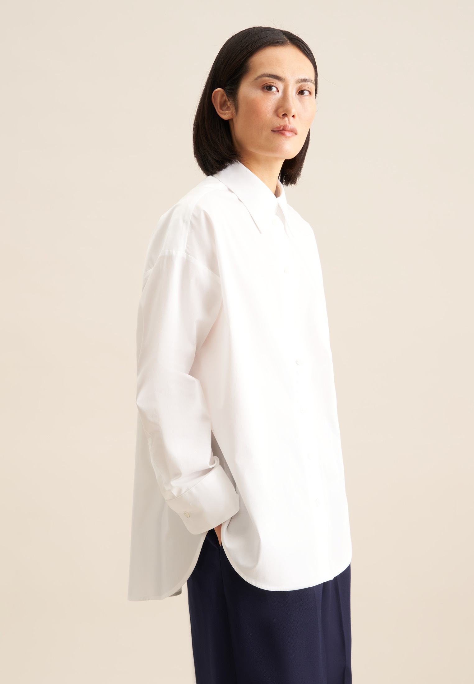 seidensticker Longbluse »Schwarze Rose« Langarm Kragen Uni