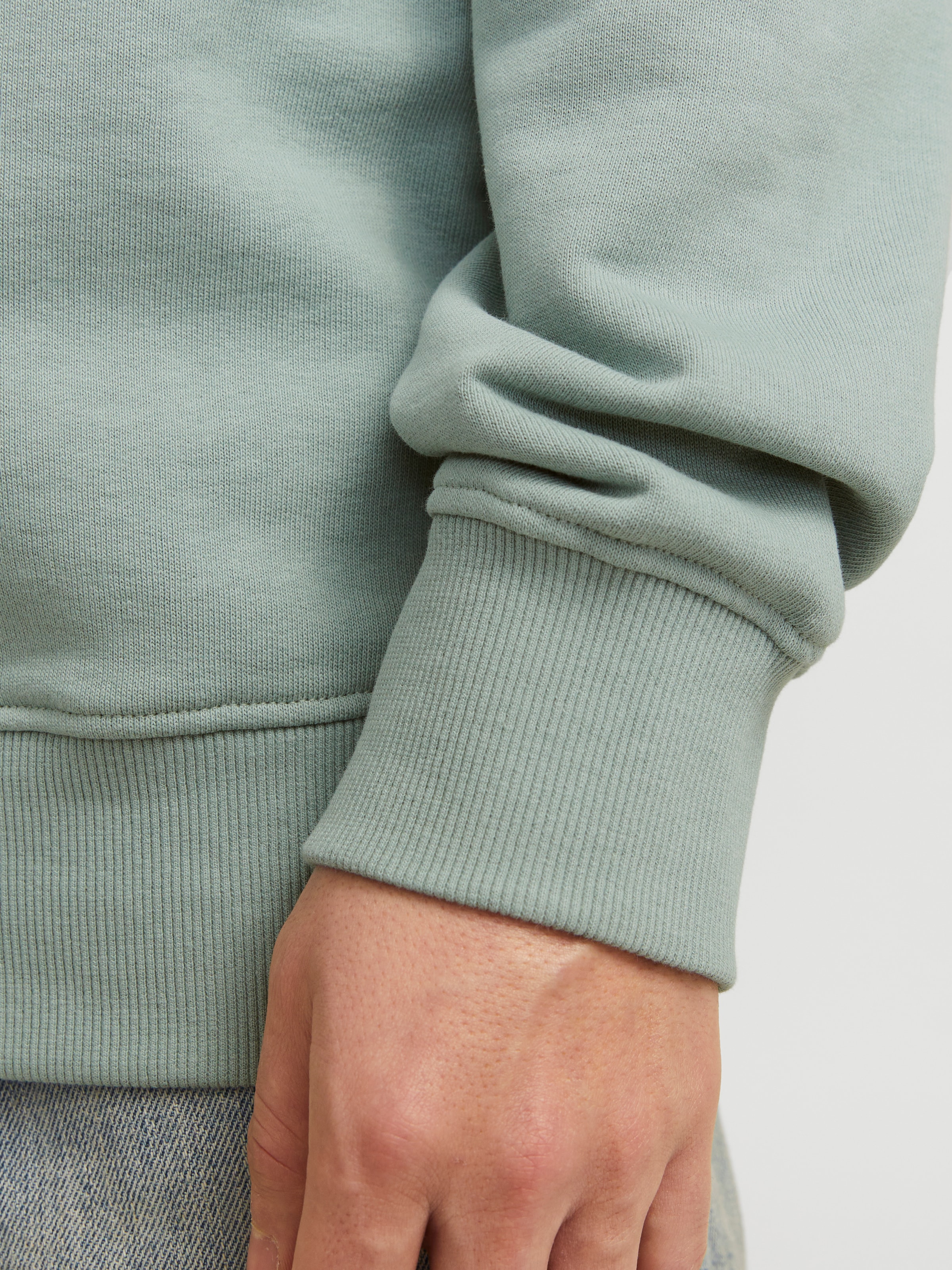 Jack & Jones Sweatshirt »JJHUDSON – Sweatshirt mit Print, Rundhals und Kapuze«, Print, modisch, regular fit, angeraute Sweatware, Rundhals